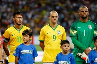Jefferson and Diego Tardelli (right ad centre) were the stars of the show against Argentina.