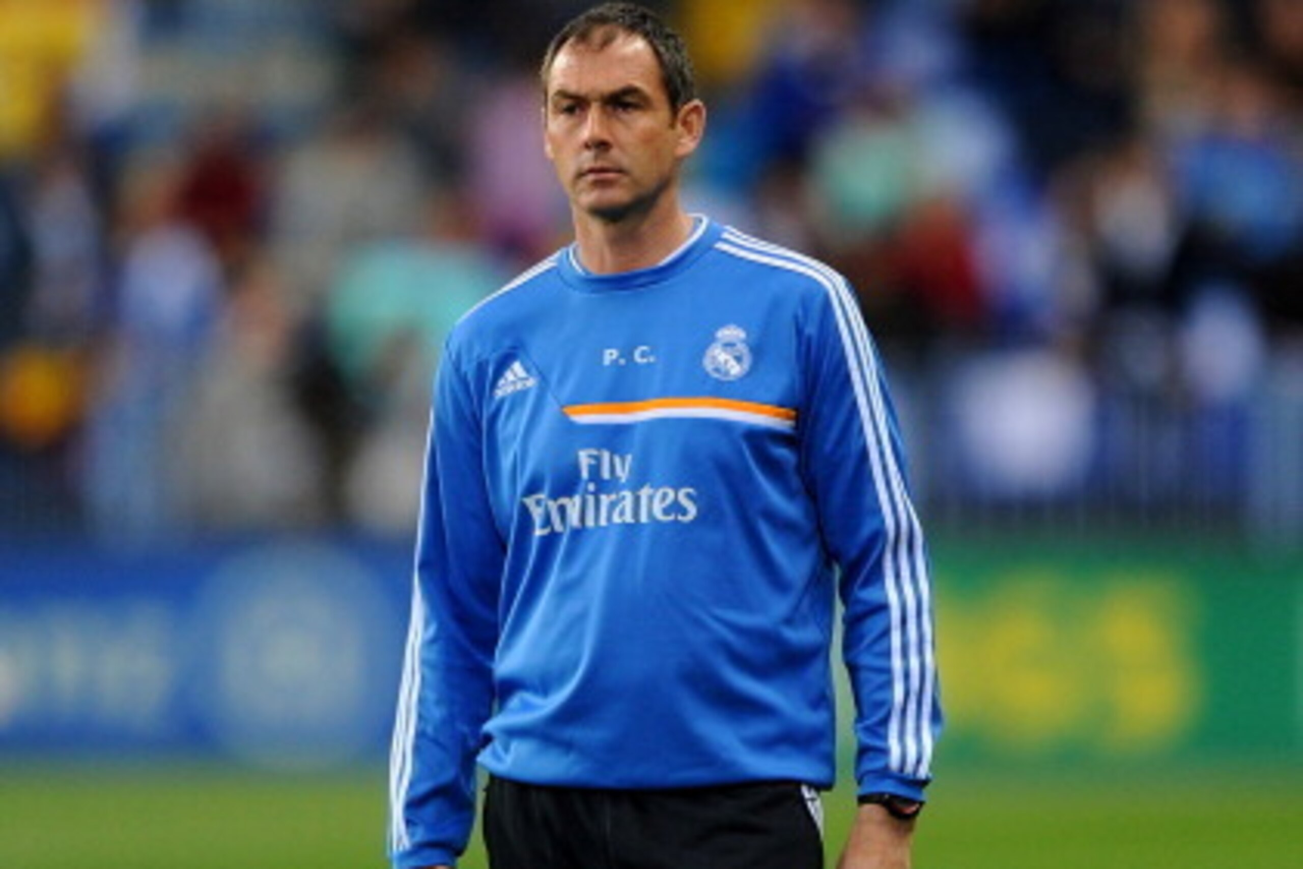 MALAGA, SPAIN - MARCH 15: Assistant coach Paul Clement (R) of Real Madrid FC warms-up his players before the La Liga match between Malaga and Real Madrid at La Rosaleda Stadium on March 15, 2014 in Malaga, Spain. (Photo by Denis Doyle/Getty Images) MALAGA, SPAIN - MARCH 15: Assistant coach Paul Clement (R) of Real Madrid FC warms-up his players before the La Liga match between Malaga and Real Madrid at La Rosaleda Stadium on March 15, 2014 in Malaga, Spain. (Photo by Denis Doyle/Getty Images)