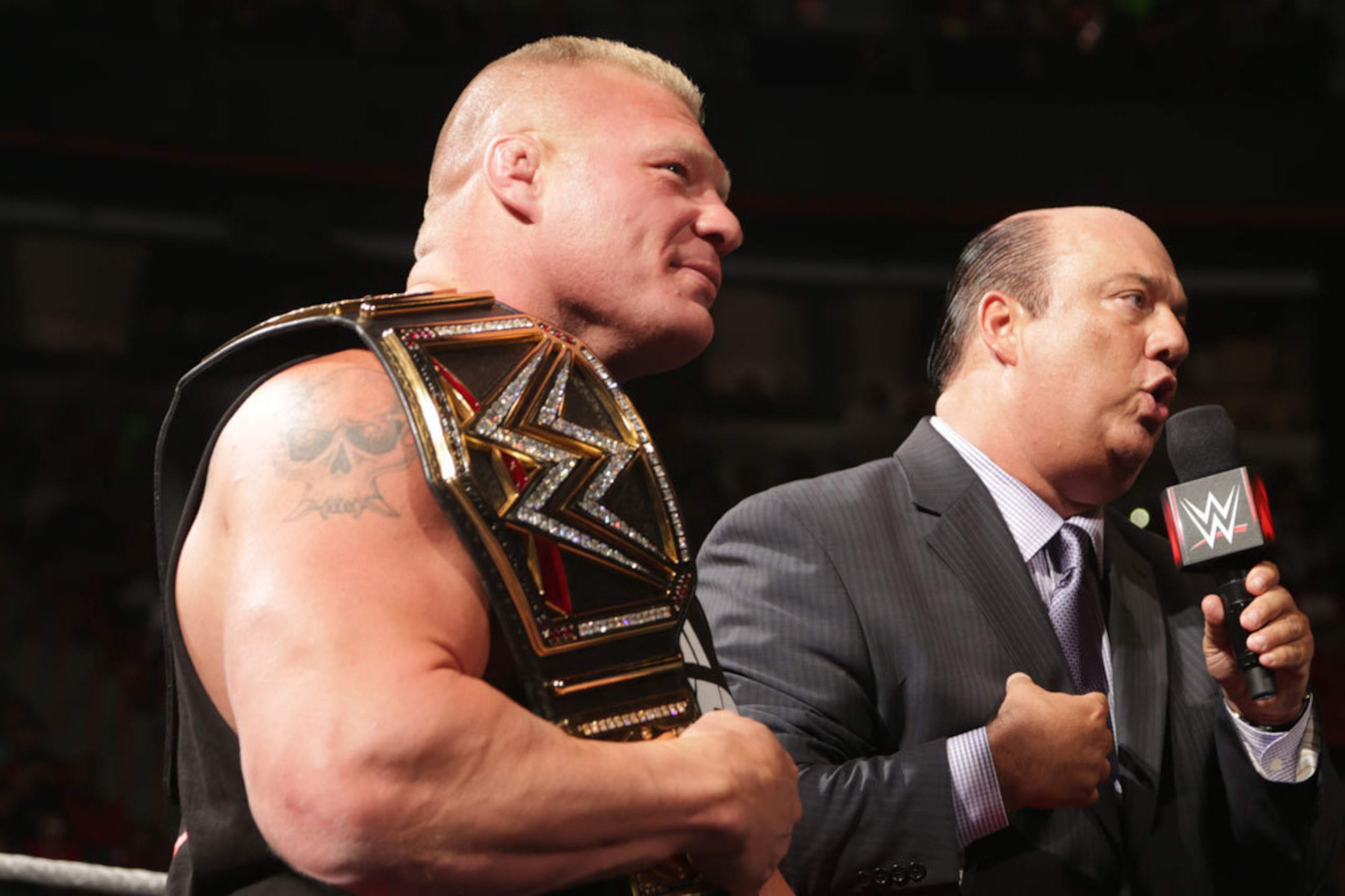 Brock Lesnar and Paul Heyman Brock Lesnar and Paul Heyman