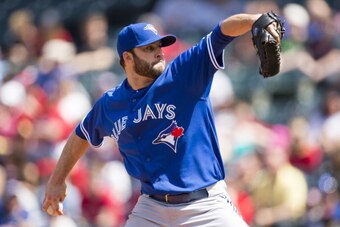 CLEVELAND, OH - APRIL 20: Starting pitcher Brandon Morrow #23 of the Toronto Blue Jays pitches during the second inning against the Cleveland Indians at Progressive Field on April 20, 2014 in Cleveland, Ohio.   (Photo by Jason Miller/Getty Images)