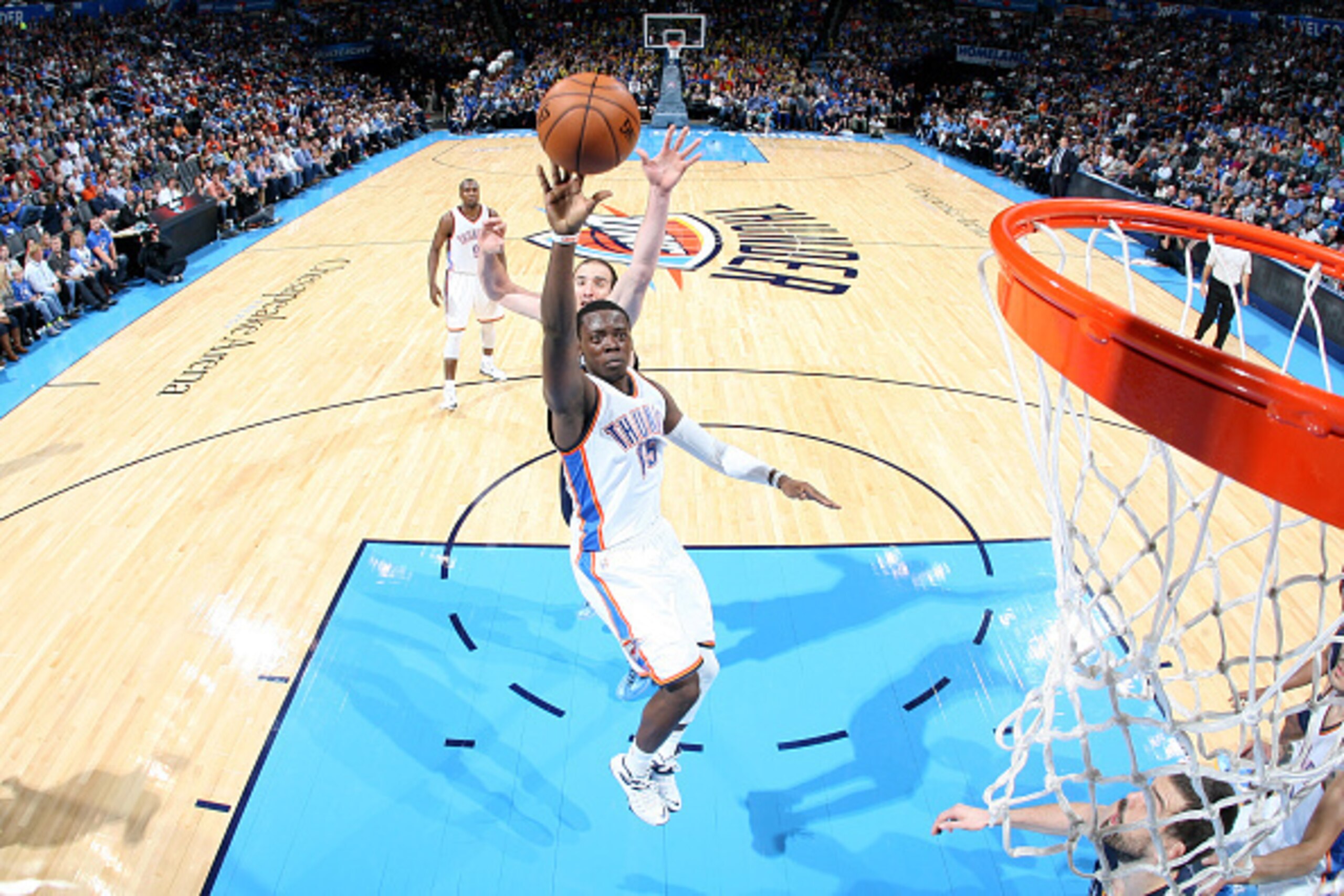 OKLAHOMA CITY, OK- NOVEMBER 7: Reggie Jackson #15 of the Oklahoma City Thunder shoots against the Memphis Grizzlies at Chesapeake Energy Arena in Oklahoma City, OK. NOTE TO USER: User expressly acknowledges and agrees that, by downloading and or using thi