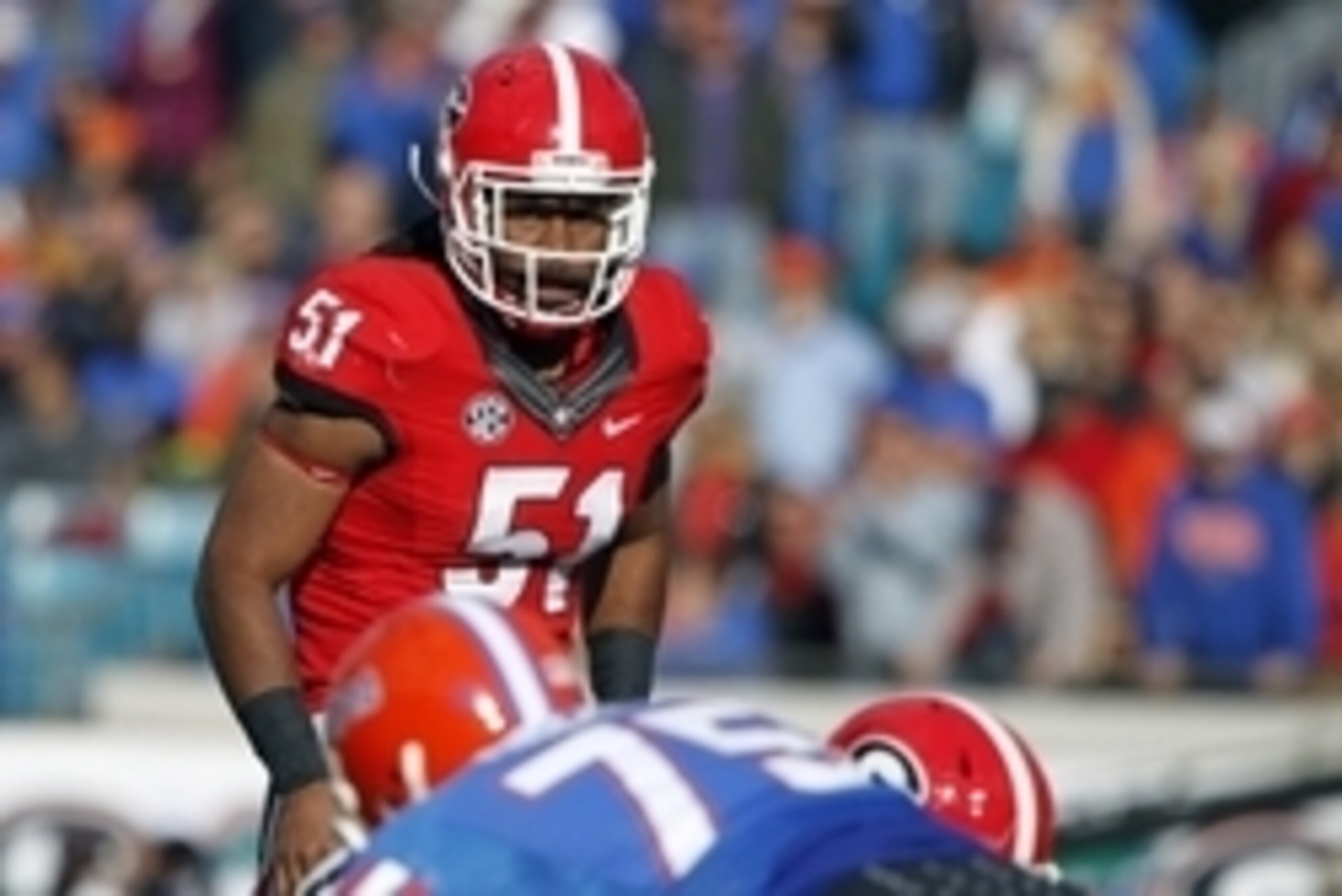 Nov 1, 2014; Jacksonville, FL, USA; Georgia Bulldogs linebacker Ramik Wilson (51) against the Florida Gators during the first half at EverBank Field. Mandatory Credit: Kim Klement-USA TODAY Sports