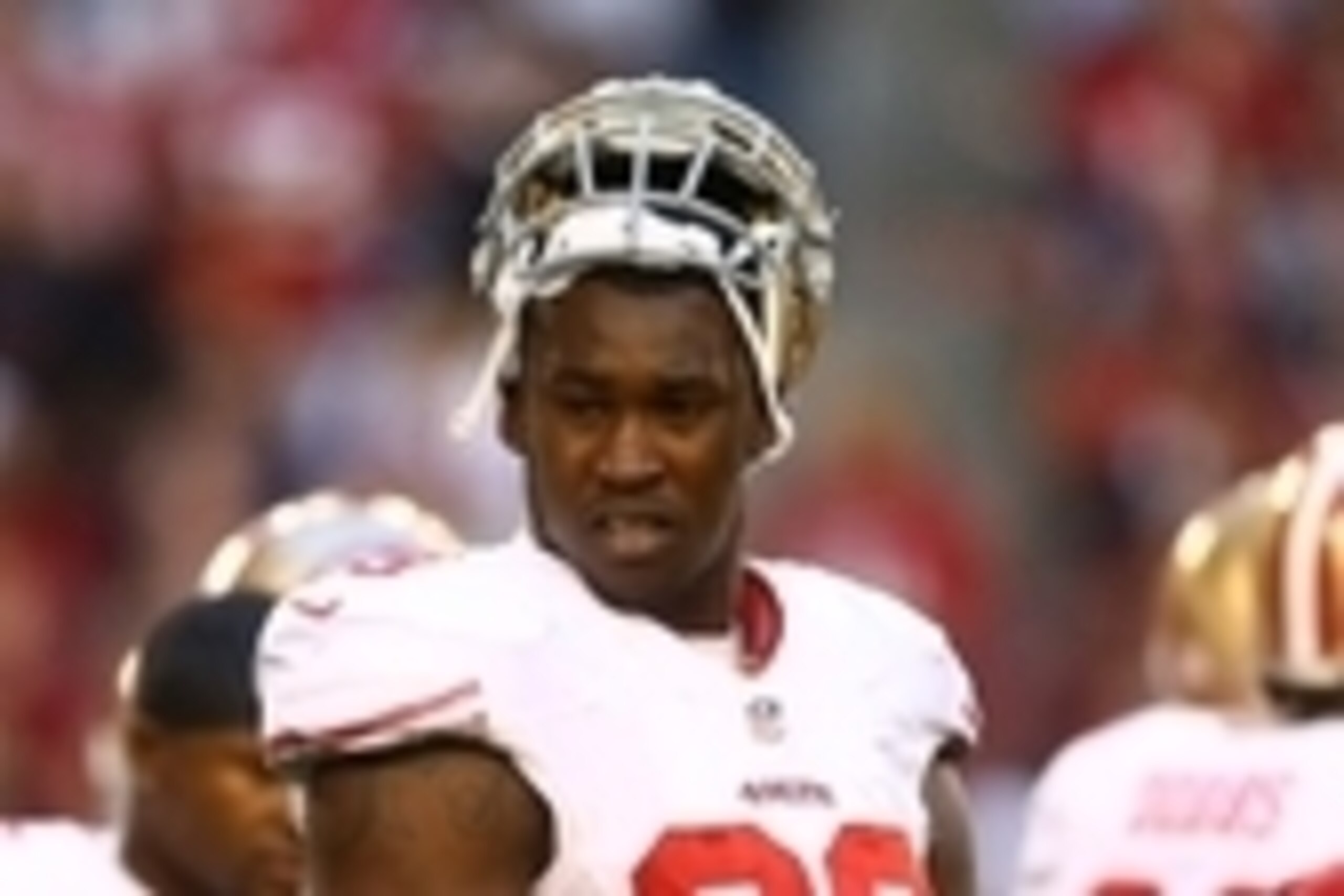 Dec 29, 2013; Phoenix, AZ, USA; San Francisco 49ers linebacker Aldon Smith (99) against the Arizona Cardinals at University of Phoenix Stadium. Mandatory Credit: Mark J. Rebilas-USA TODAY Sports