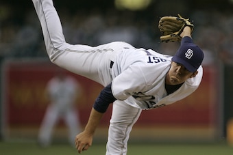 Dirk Hayhurst with the Padres