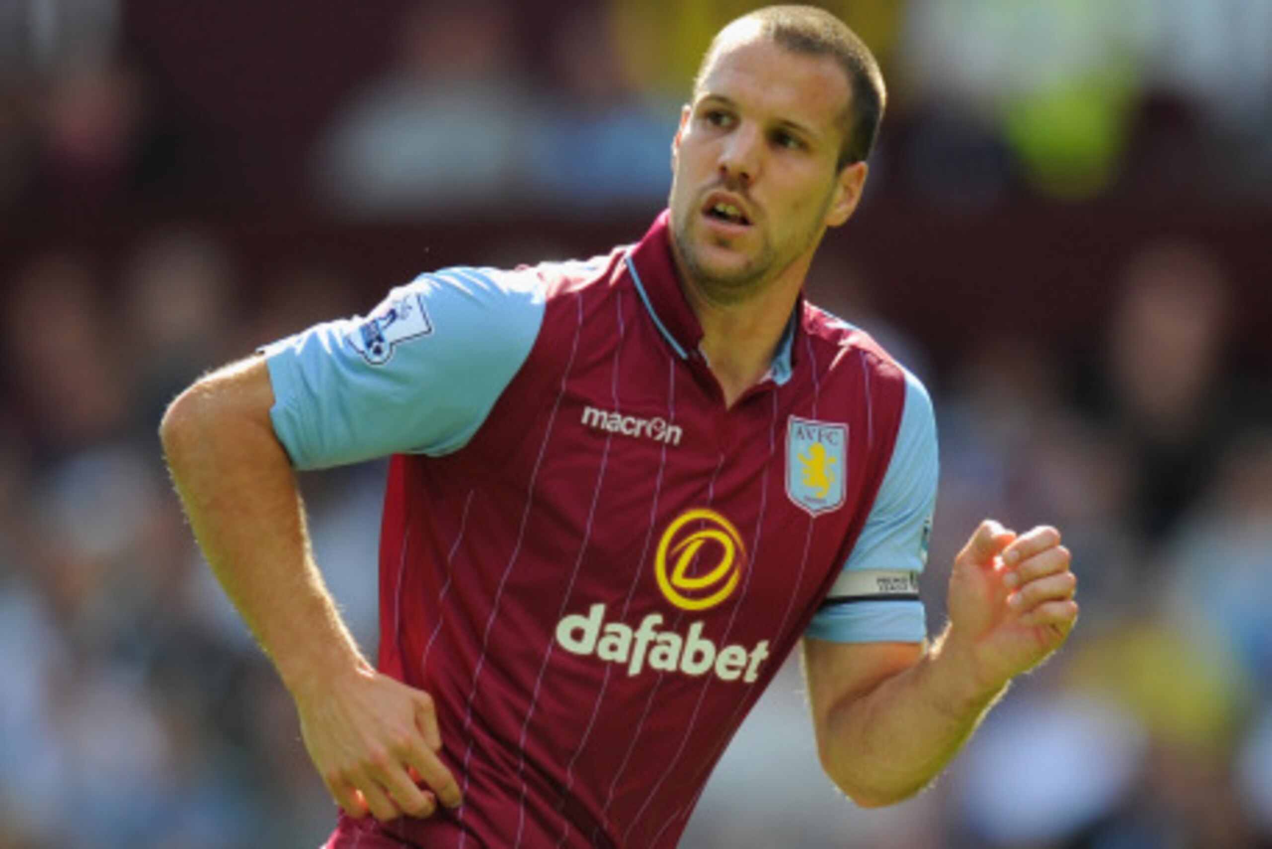 BIRMINGHAM, ENGLAND - AUGUST 31:  Ron Vlaar of Villa in action during the Barclays Premier League match between Aston Villa and Hull City at Villa Park on August 31, 2014 in Birmingham, England.  (Photo by Stu Forster/Getty Images)