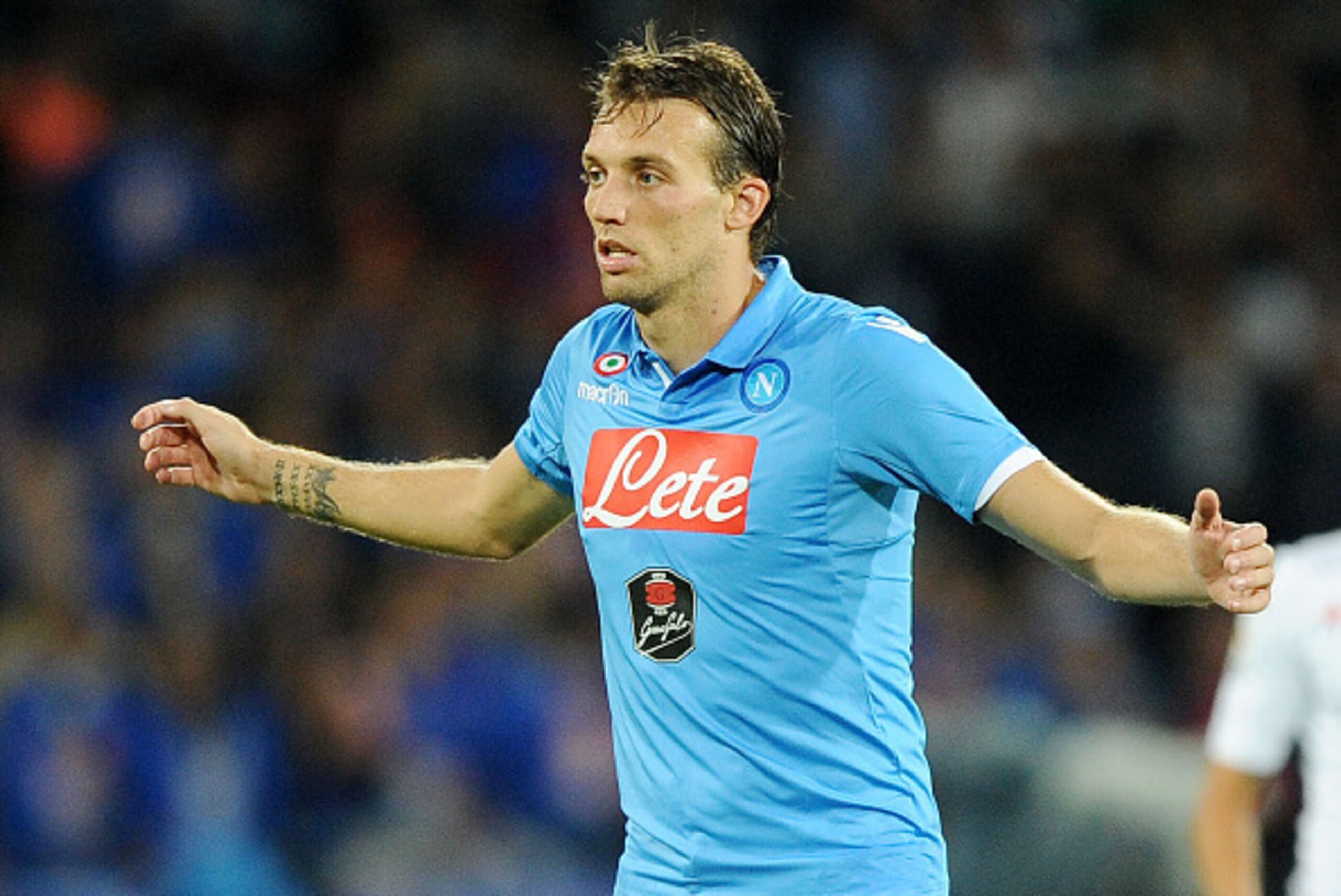 NAPLES, ITALY - OCTOBER 05:   Miguel Michu of Napoli in action during the Serie A match between SSC Napoli and Torino at Stadio San Paolo on October 5, 2014 in Naples, Italy.  (Photo by Getty Images/Getty Images)