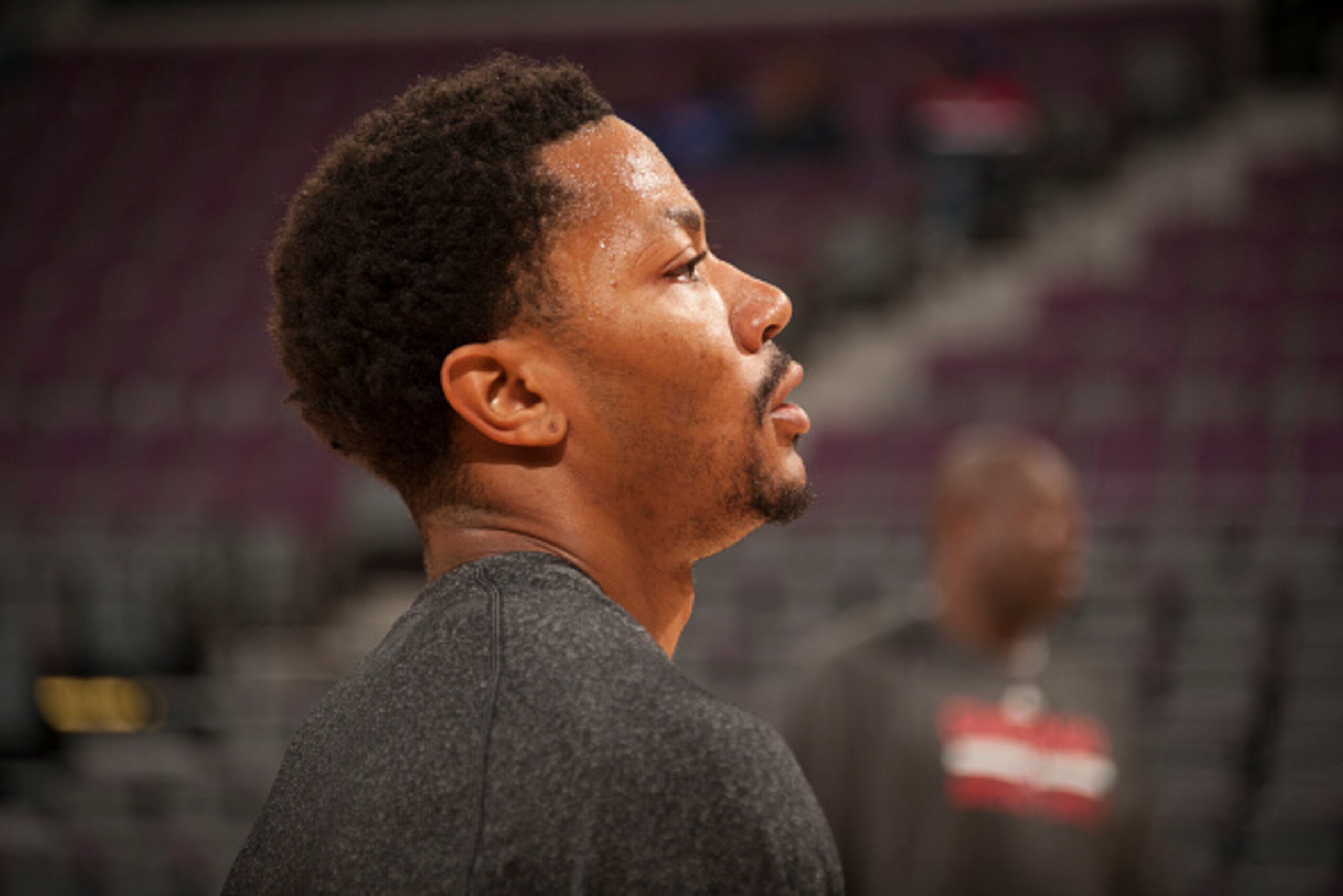 AUBURN HILLS, MI - OCTOBER 7:  Derrick Rose #1 of the Chicago Bulls during the game against the Detroit Pistons on October 7, 2014 at The Palace of Auburn Hills in Auburn Hills, Michigan. NOTE TO USER: User expressly acknowledges and agrees that, by downl