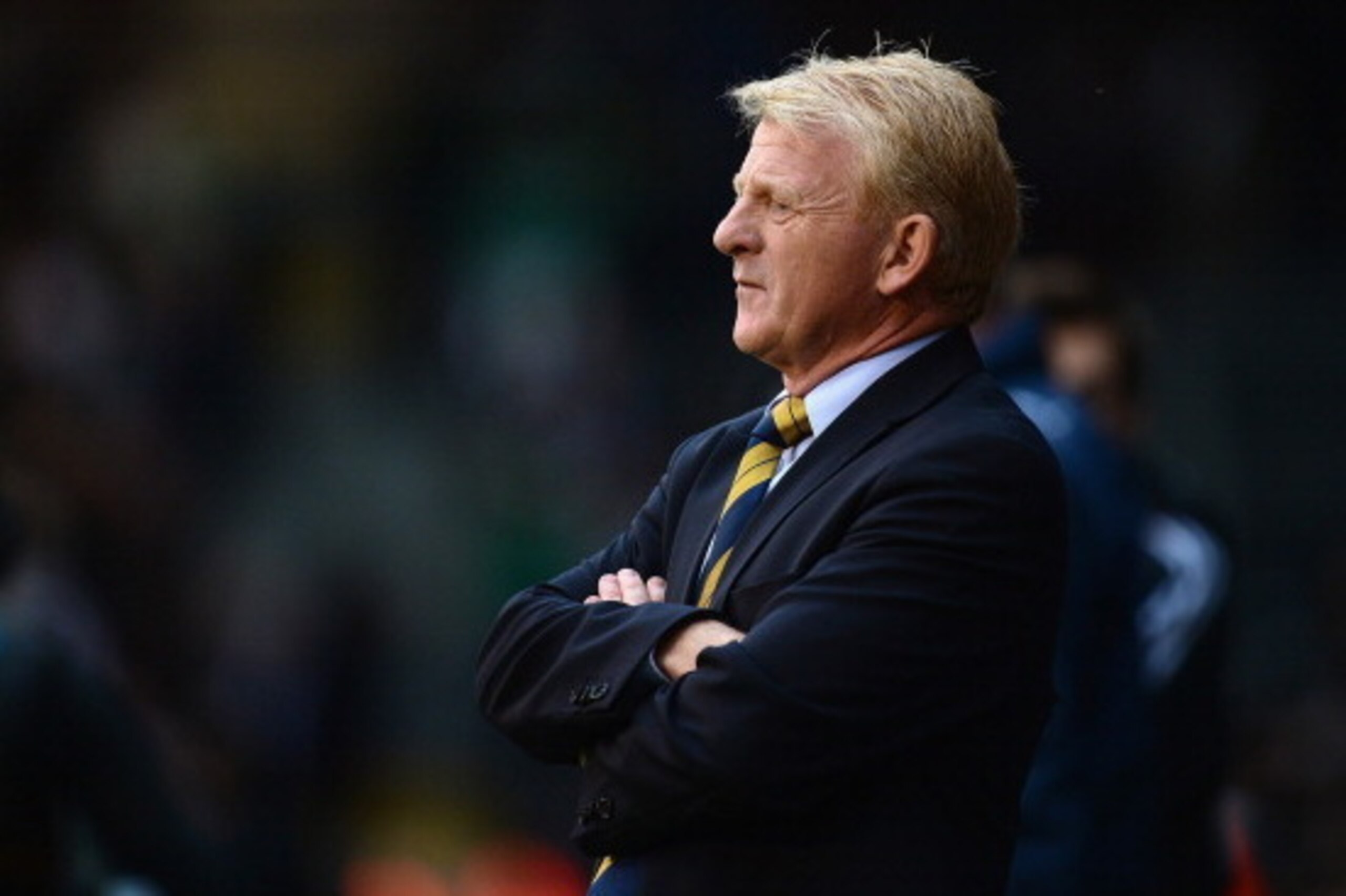 LONDON, ENGLAND - MAY 28:  Gordon Strachan of Scotland looks on during the International Friendly match between Nigeria and Scotland at Craven Cottage on May 28, 2014 in London, United Kingdom.  (Photo by Jamie McDonald/Getty Images)