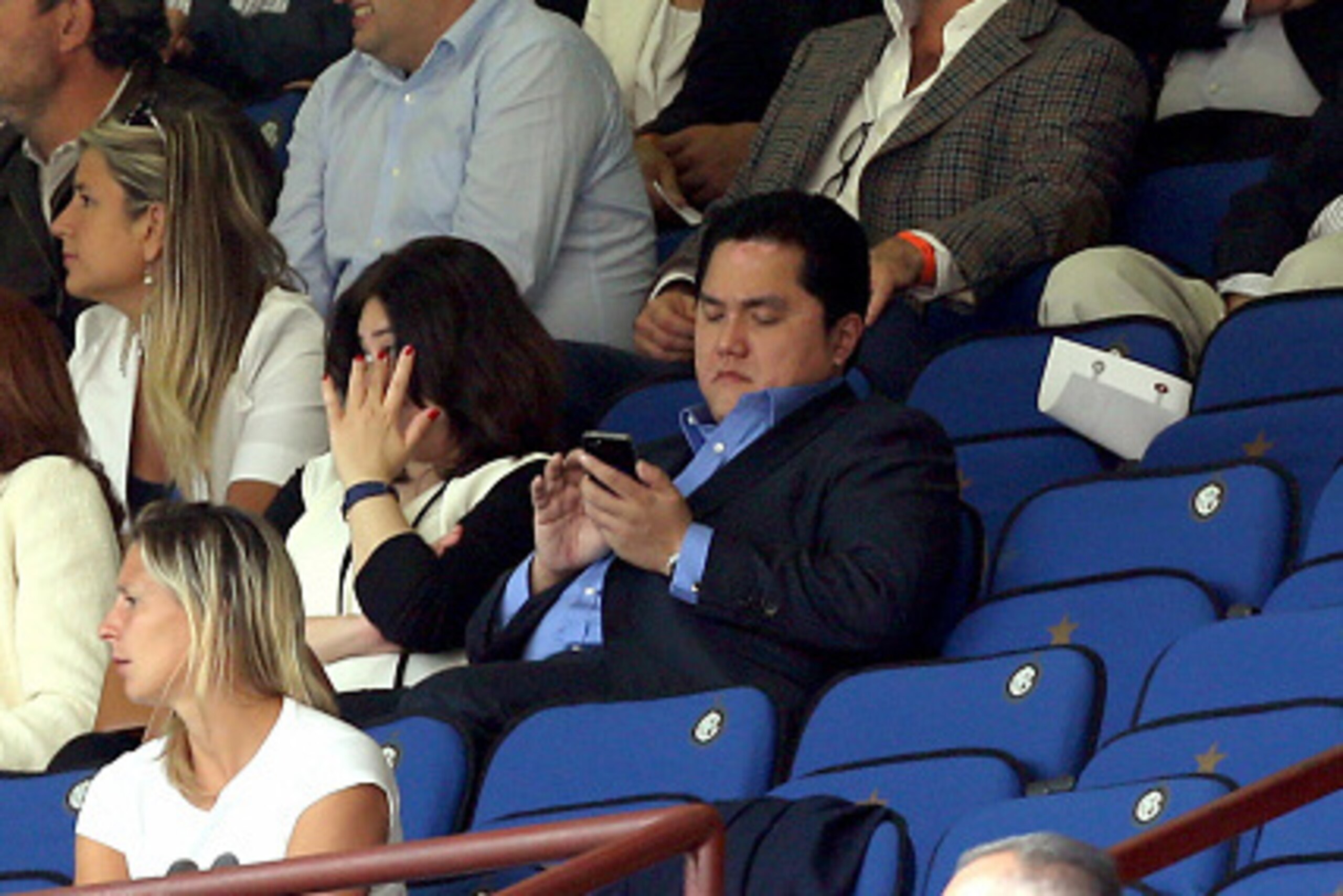 MILAN, ITALY - SEPTEMBER 28:  Presidnet of Inter Erick Thohir attends the Serie A match between FC Internazionale Milano and Cagliari Calcio at Stadio Giuseppe Meazza on September 28, 2014 in Milan, Italy.  (Photo by Maurizio Lagana/Getty Images)