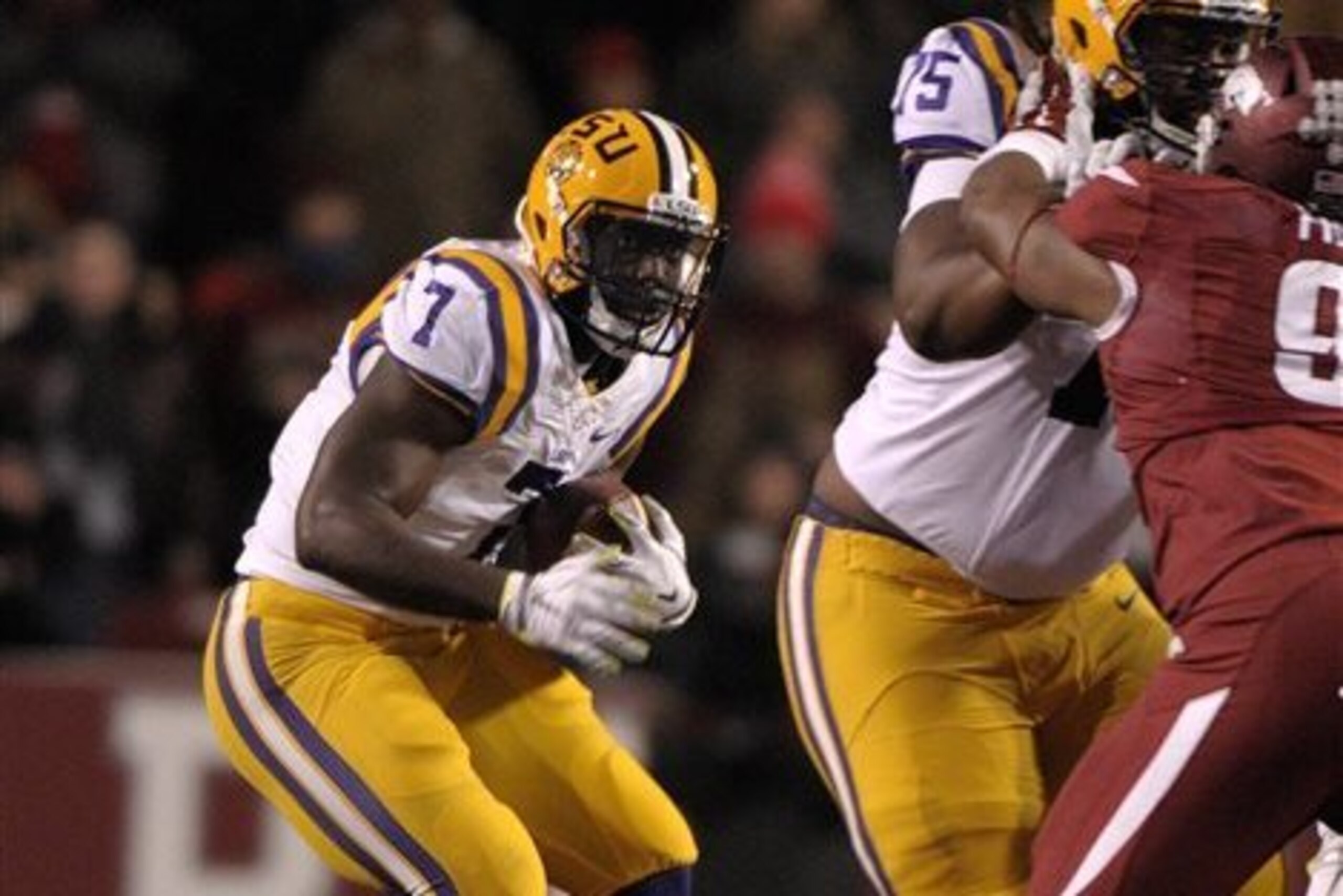 There was nowhere to run for LSU's RBs.