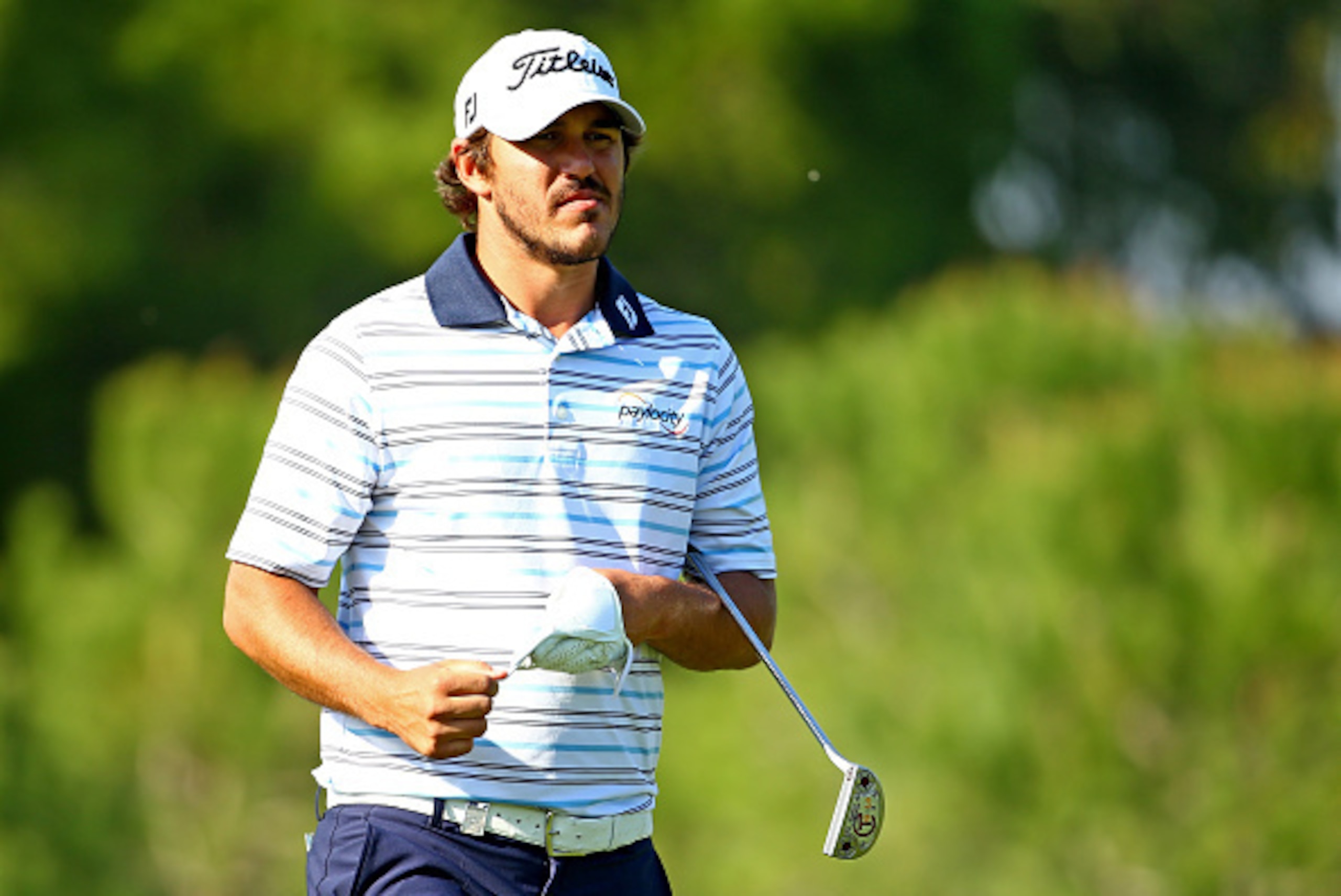 ANTALYA, TURKEY - NOVEMBER 16:  Brooks Koepka of the USA in action during the final round of the 2014 Turkish Airlines Open at The Montgomerie Maxx Royal on November 16, 2014 in Antalya, Turkey.  (Photo by Richard Heathcote/Getty Images)