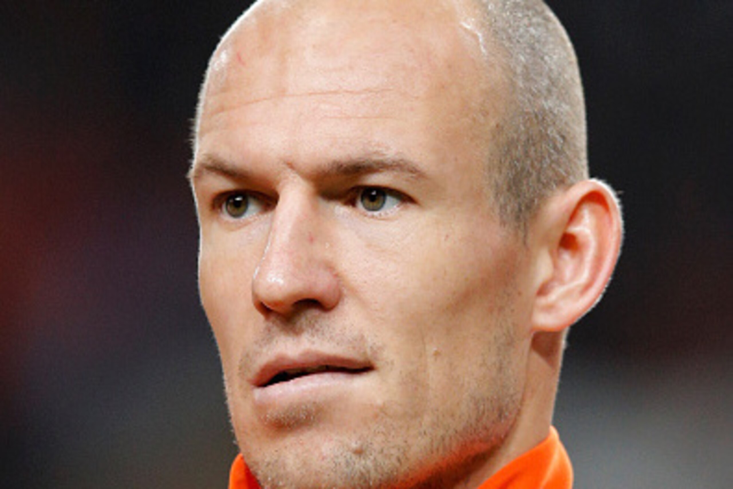 AMSTERDAM, NETHERLANDS - NOVEMBER 12:  Arjen Robben of Netherlands stands for the national anthems prior to the international friendly match between Netherlands and Mexico held at the Amsterdam ArenA on November 12, 2014 in Amsterdam, Netherlands.  (Photo