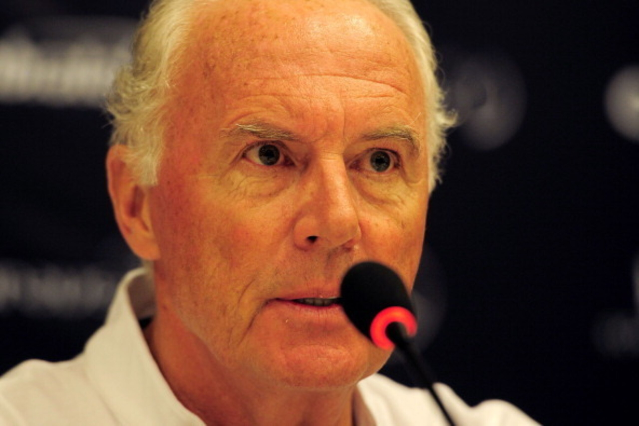 RIO DE JANEIRO, BRAZIL - MARCH 10: Laureus Academy Member Franz Beckenbauer attends the Football press conference at the Windsor Atlantic during day 2 of the 2013 Laureus World Sports Awards on March 10, 2013 in Rio de Janeiro, Brazil. (Photo by Jamie RIO DE JANEIRO, BRAZIL - MARCH 10: Laureus Academy Member Franz Beckenbauer attends the Football press conference at the Windsor Atlantic during day 2 of the 2013 Laureus World Sports Awards on March 10, 2013 in Rio de Janeiro, Brazil. (Photo by Jamie