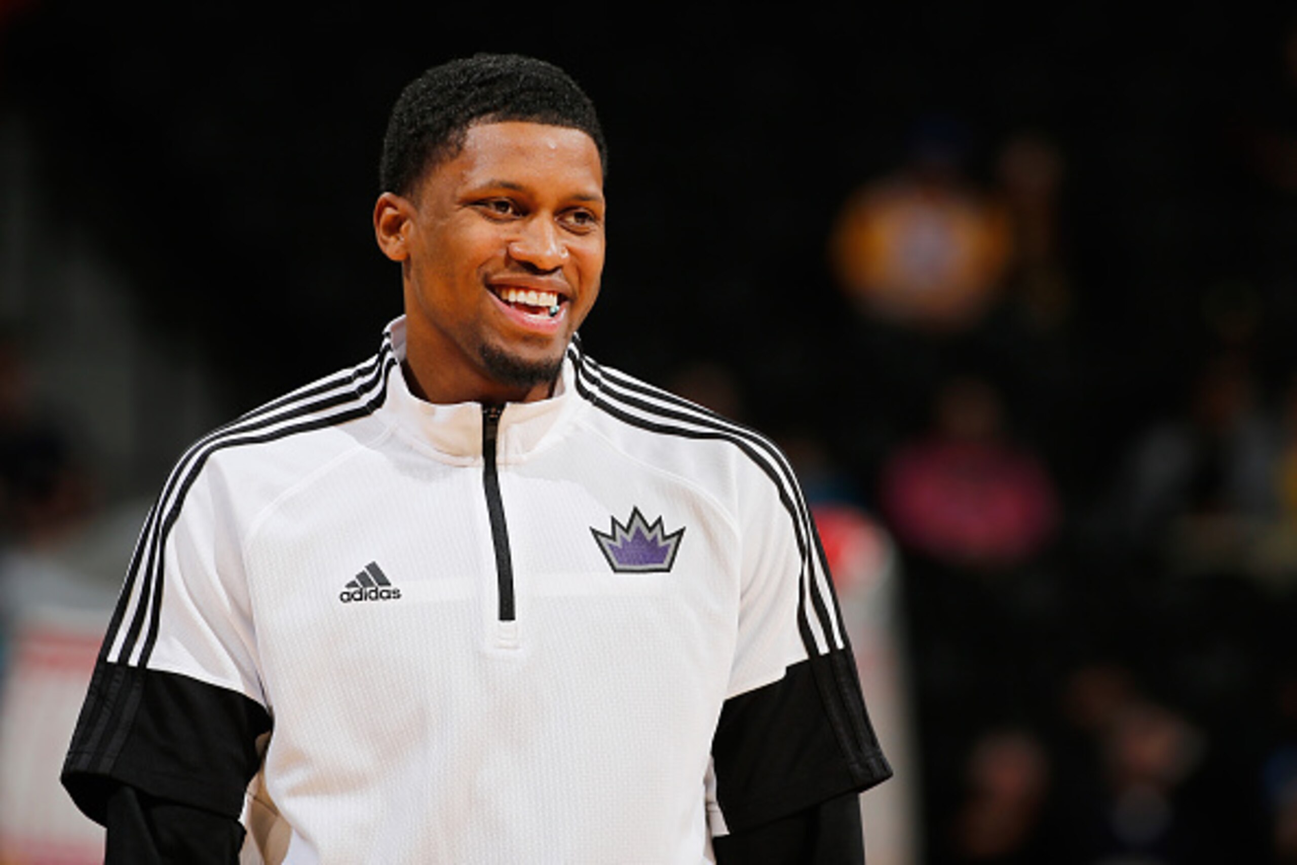 DENVER, CO - NOVEMBER 03: Rudy Gay #8 of the Sacramento Kings warms up to face the Denver Nuggets at Pepsi Center on November 3, 2014 in Denver, Colorado. The Kings defeated the Nuggets 110-105. NOTE TO USER: User expressly acknowledges and agrees that, DENVER, CO - NOVEMBER 03: Rudy Gay #8 of the Sacramento Kings warms up to face the Denver Nuggets at Pepsi Center on November 3, 2014 in Denver, Colorado. The Kings defeated the Nuggets 110-105. NOTE TO USER: User expressly acknowledges and agrees that,