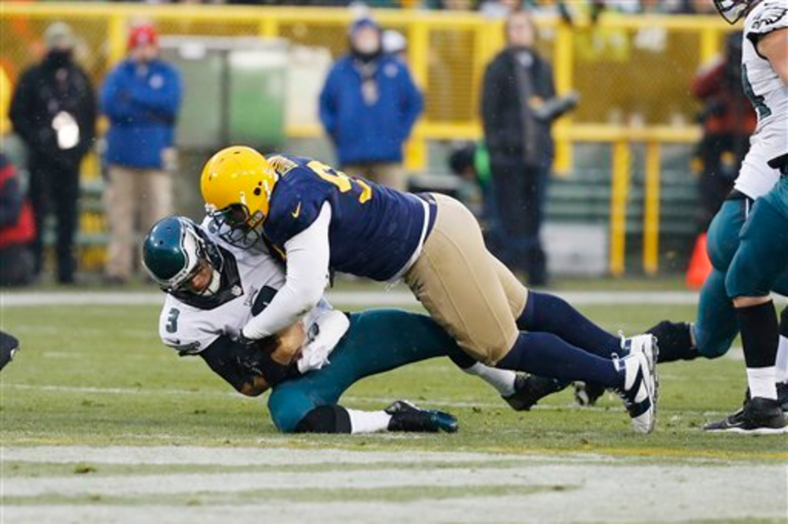 The Packers were able to muster up enough pressure to shake Sanchez's confidence.