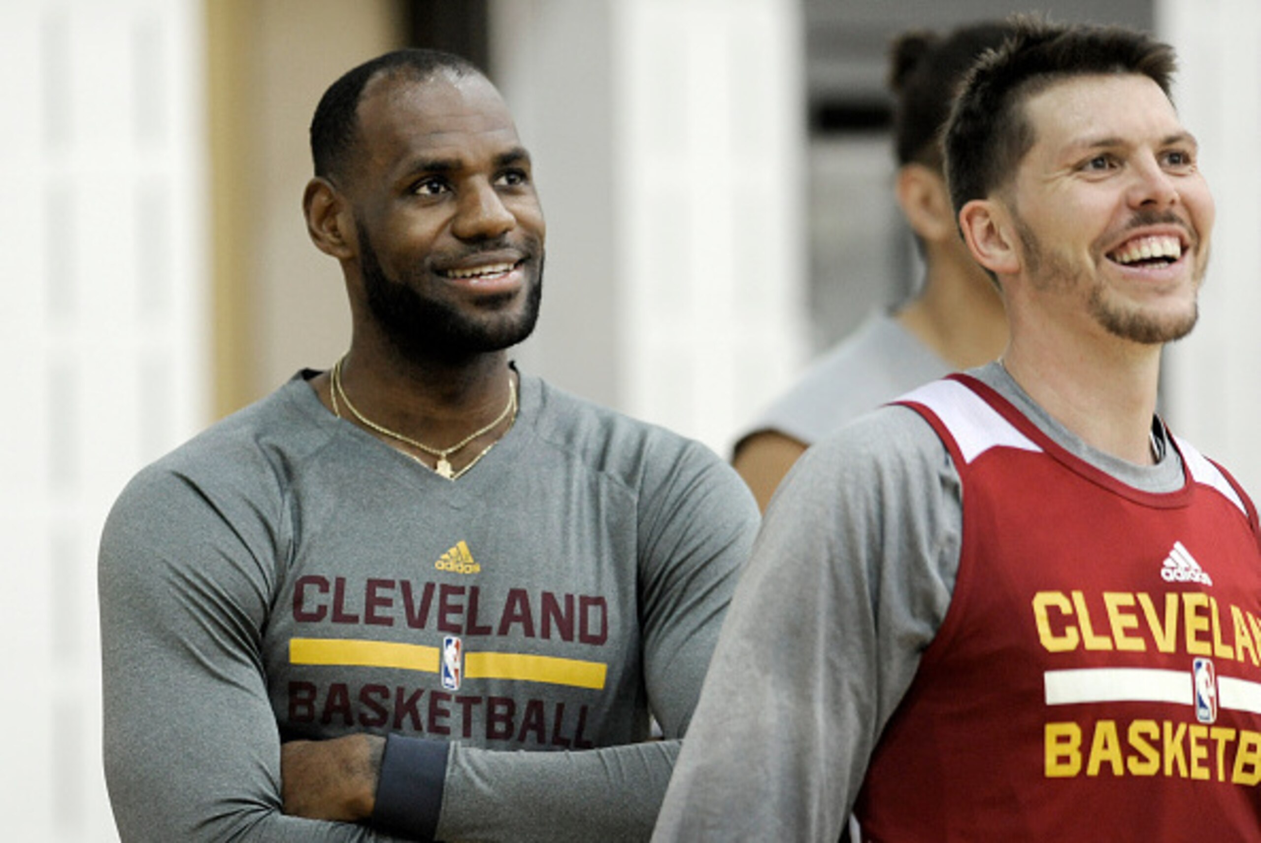 INDEPENDENCE, OH - SEPTEMBER 30: LeBron James #23 of the Cleveland Cavaliers stands on the court during a practice at The Cleveland Clinic Courts on September 30, 2014 in Independence, Ohio. NOTE TO USER: User expressly acknowledges and agrees that, by do