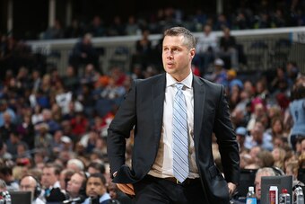 MEMPHIS, TN -  NOVEMBER 15: David Joerger of the Memphis Grizzlies during the game on November 15, 2014 at FedExForum in Memphis, Tennessee. NOTE TO USER: User expressly acknowledges and agrees that, by downloading and or using this Photograph, user is co