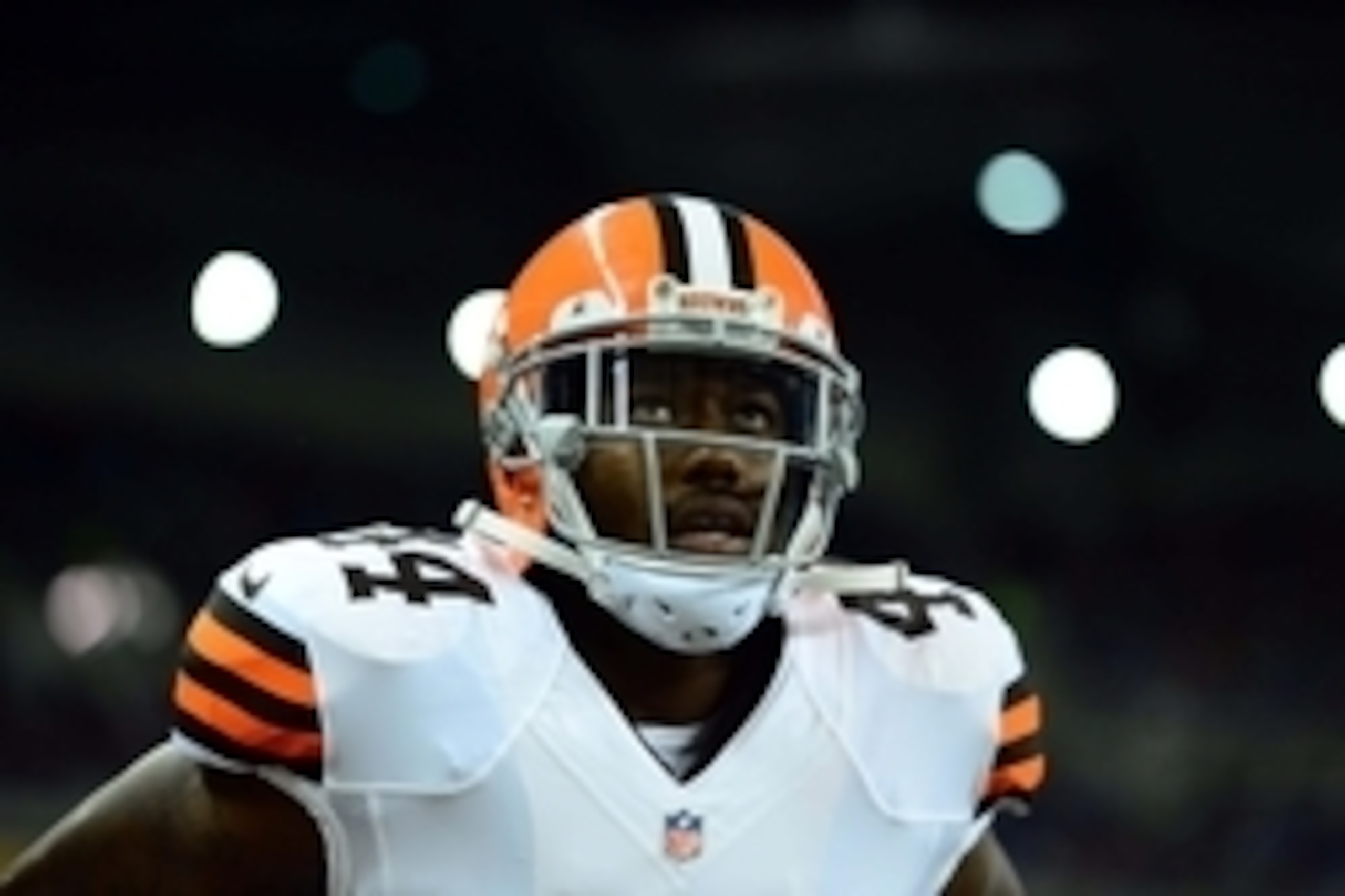 Aug 9, 2014; Detroit, MI, USA; Cleveland Browns running back Ben Tate (44) on the sidelines during the third quarter against the Detroit Lions at Ford Field. Mandatory Credit: Andrew Weber-USA TODAY Sports