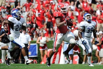 Todd Gurley races by Buffalo as a freshman