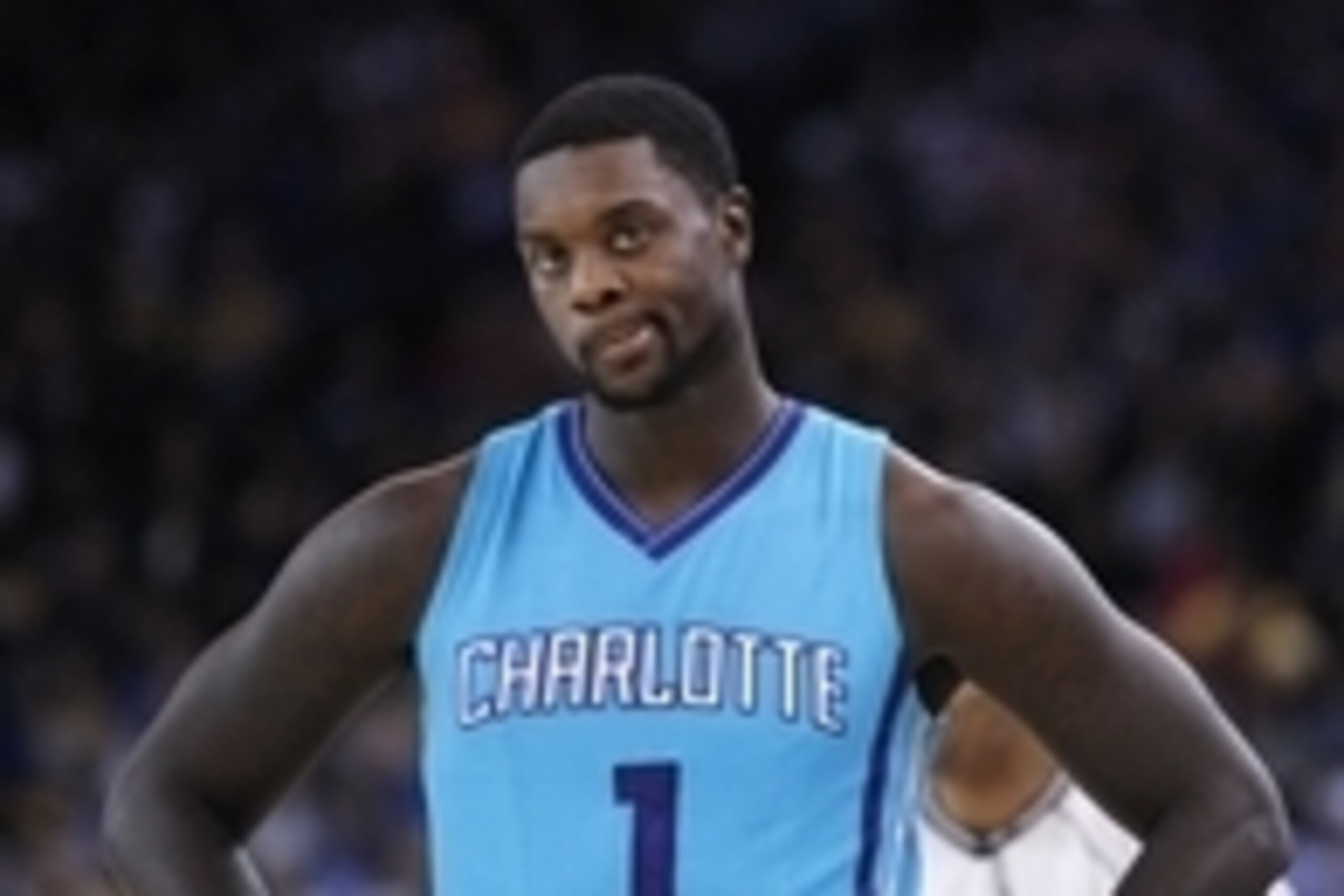 Nov 15, 2014; Oakland, CA, USA; Charlotte Hornets guard Lance Stephenson (1) stands on the court during a break in the action against the Golden State Warriors in the third quarter at Oracle Arena. The Warriors defeated the Hornets 112-87. Mandatory Credi