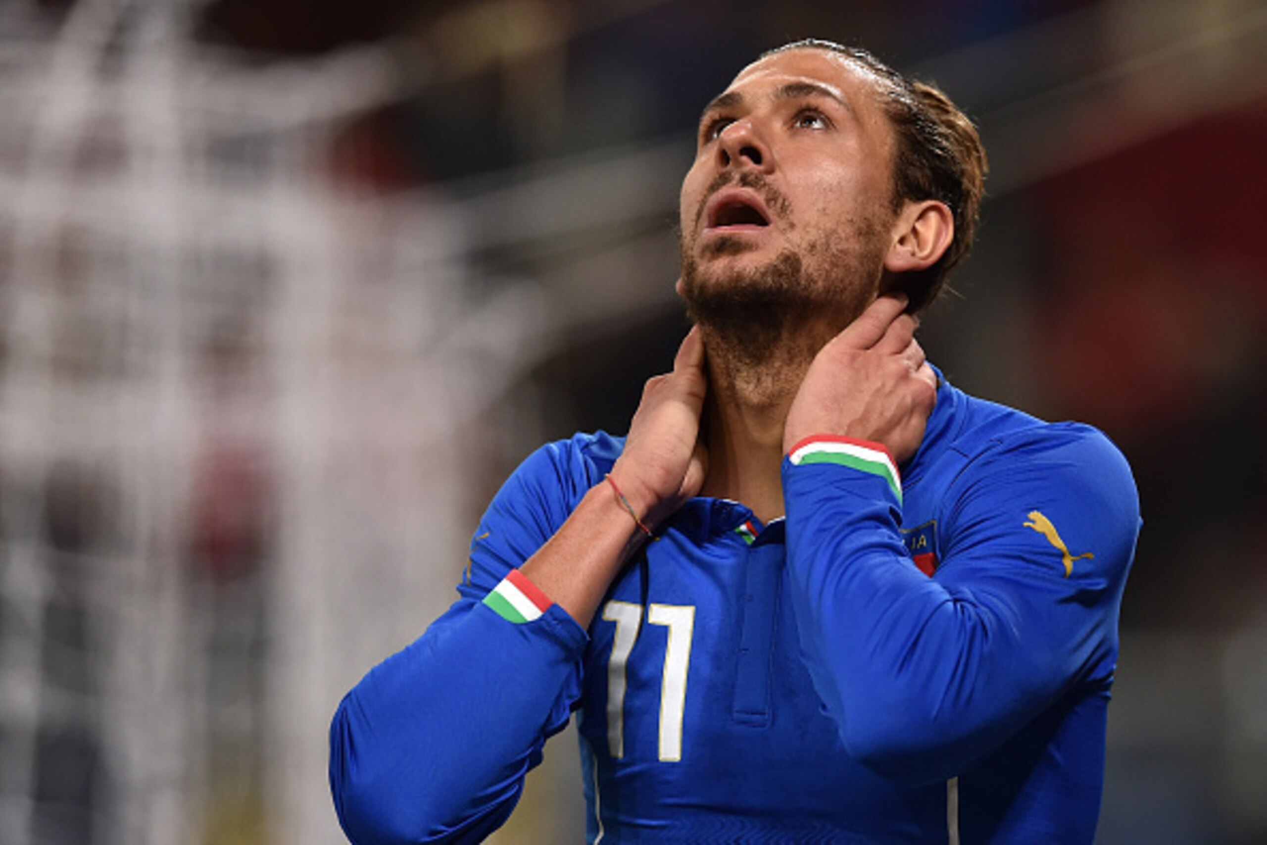 GENOA, ITALY - NOVEMBER 18:  Alessio Cerci of Italy reacts during the International Friendly match between Italy and Albania at Luigi Ferraris on November 18, 2014 in Genoa, Italy.  (Photo by Valerio Pennicino/Getty Images)