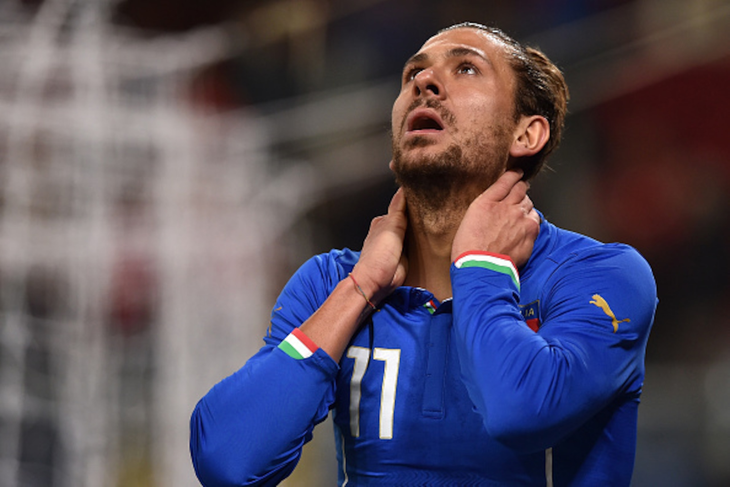 GENOA, ITALY - NOVEMBER 18:  Alessio Cerci of Italy reacts during the International Friendly match between Italy and Albania at Luigi Ferraris on November 18, 2014 in Genoa, Italy.  (Photo by Valerio Pennicino/Getty Images)