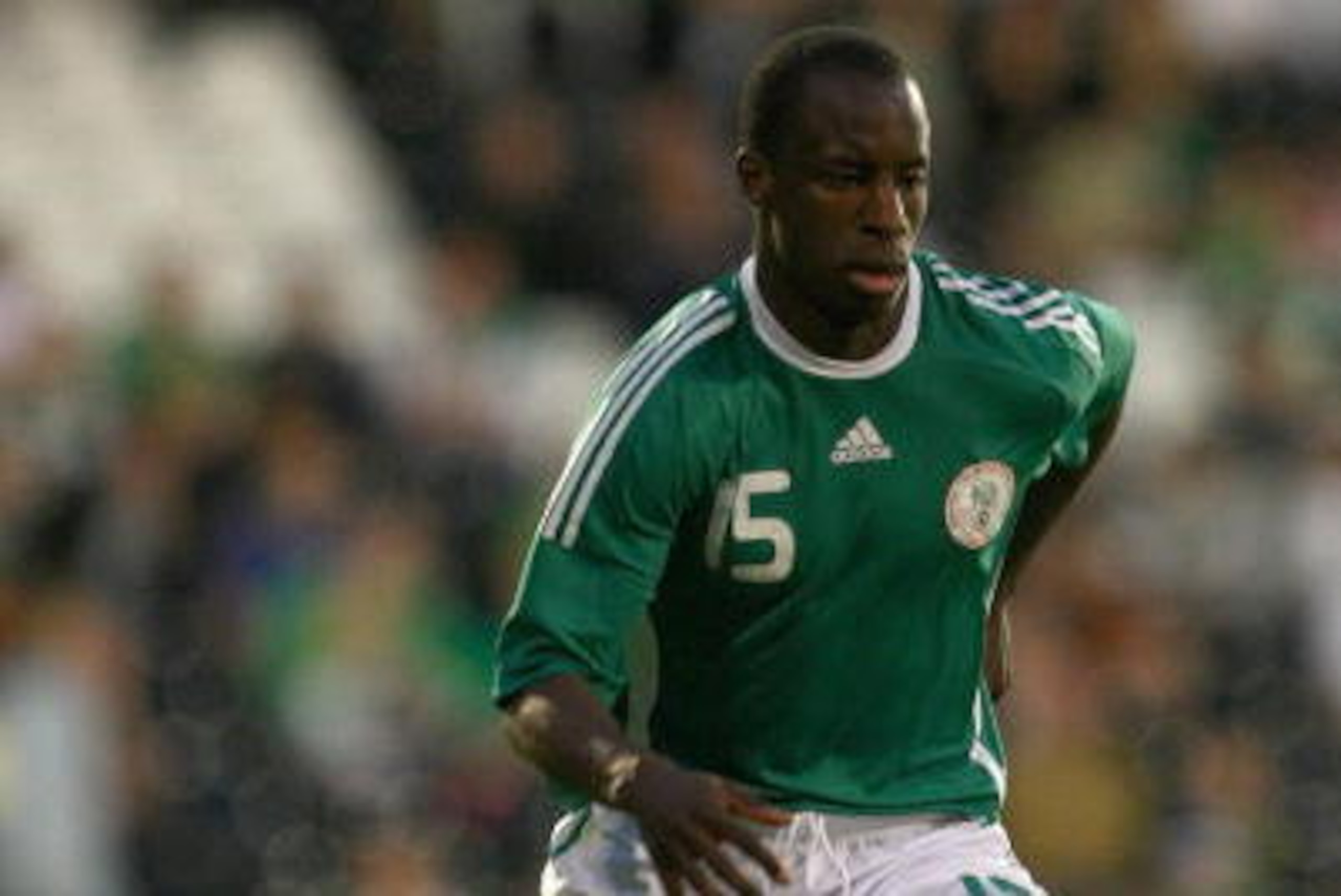 LONDON, ENGLAND - MAY 29:  Sone Aluko of Nigeria during a International Friendly match between Republic of Ireland and Nigeria at Craven Cottage on May 29, 2009 in London, England. (Photo by Clive Rose/Getty Images)