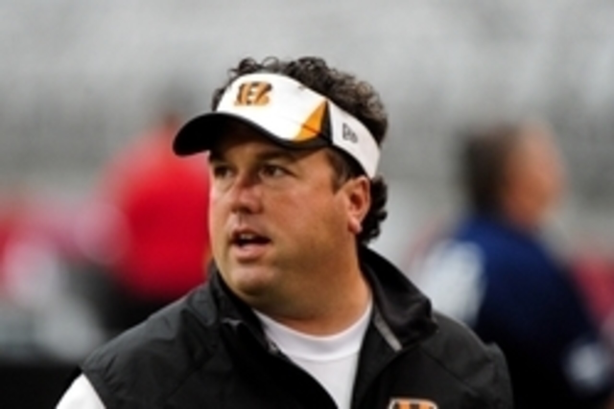 Aug 24, 2014; Glendale, AZ, USA; Cincinnati Bengals defensive coordinator Paul Guenther  looks on prior to the game against the Arizona Cardinals at University of Phoenix Stadium. Mandatory Credit: Matt Kartozian-USA TODAY Sports