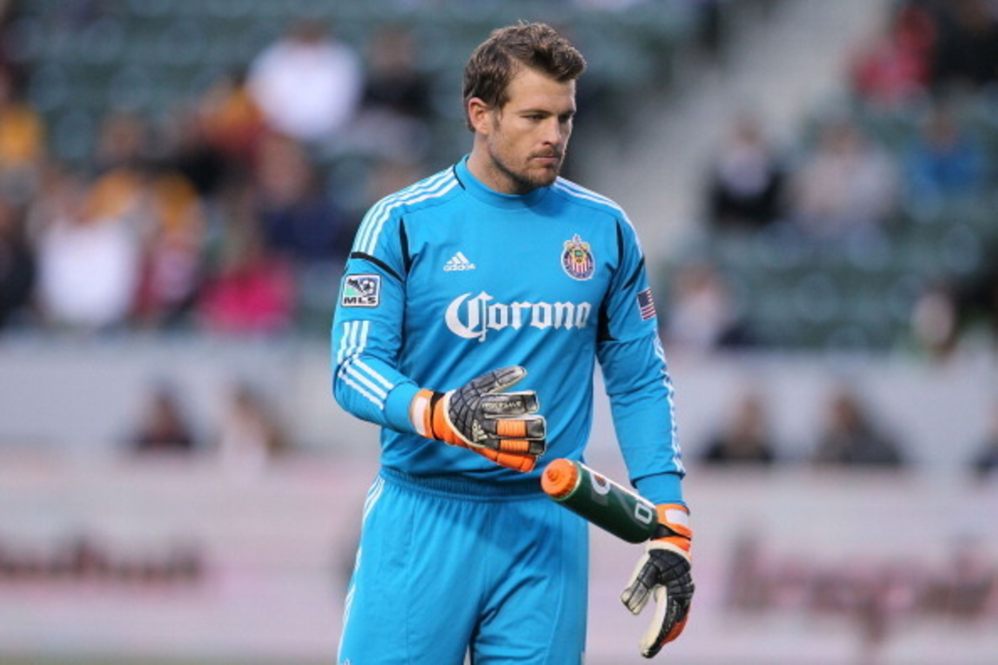 CARSON, CA - MAY 26: Goalkeeper Dan Kennedy #1 of Chivas USA tosses the water bottle aside during the MLS match against the Seattle Sounders at The Home Depot Center on May 26, 2012 in Carson, California. The Sounders and Chivas USA played to a 1-1 draw. CARSON, CA - MAY 26: Goalkeeper Dan Kennedy #1 of Chivas USA tosses the water bottle aside during the MLS match against the Seattle Sounders at The Home Depot Center on May 26, 2012 in Carson, California. The Sounders and Chivas USA played to a 1-1 draw.