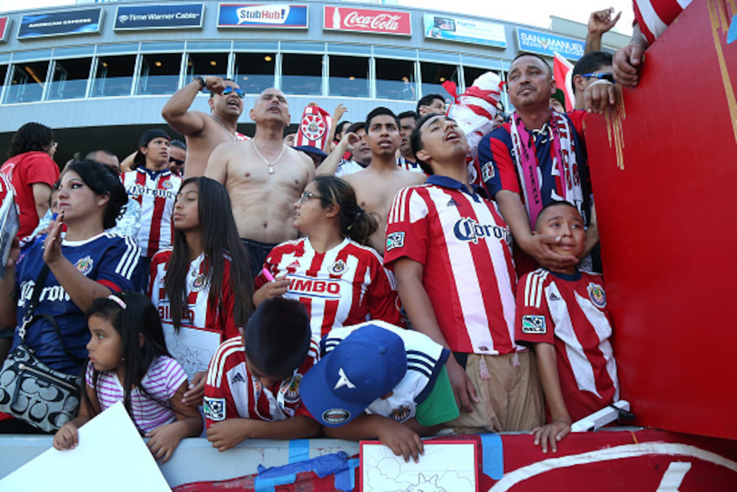 LOS ANGELES, CA - OCTOBER 26: Members of a Chivas USA fan section cheer after the game with the San Jose Earthquakes at StubHub Center on October 26, 2014 in Los Angeles, California. (Photo by Stephen Dunn/Getty Images) LOS ANGELES, CA - OCTOBER 26: Members of a Chivas USA fan section cheer after the game with the San Jose Earthquakes at StubHub Center on October 26, 2014 in Los Angeles, California. (Photo by Stephen Dunn/Getty Images)
