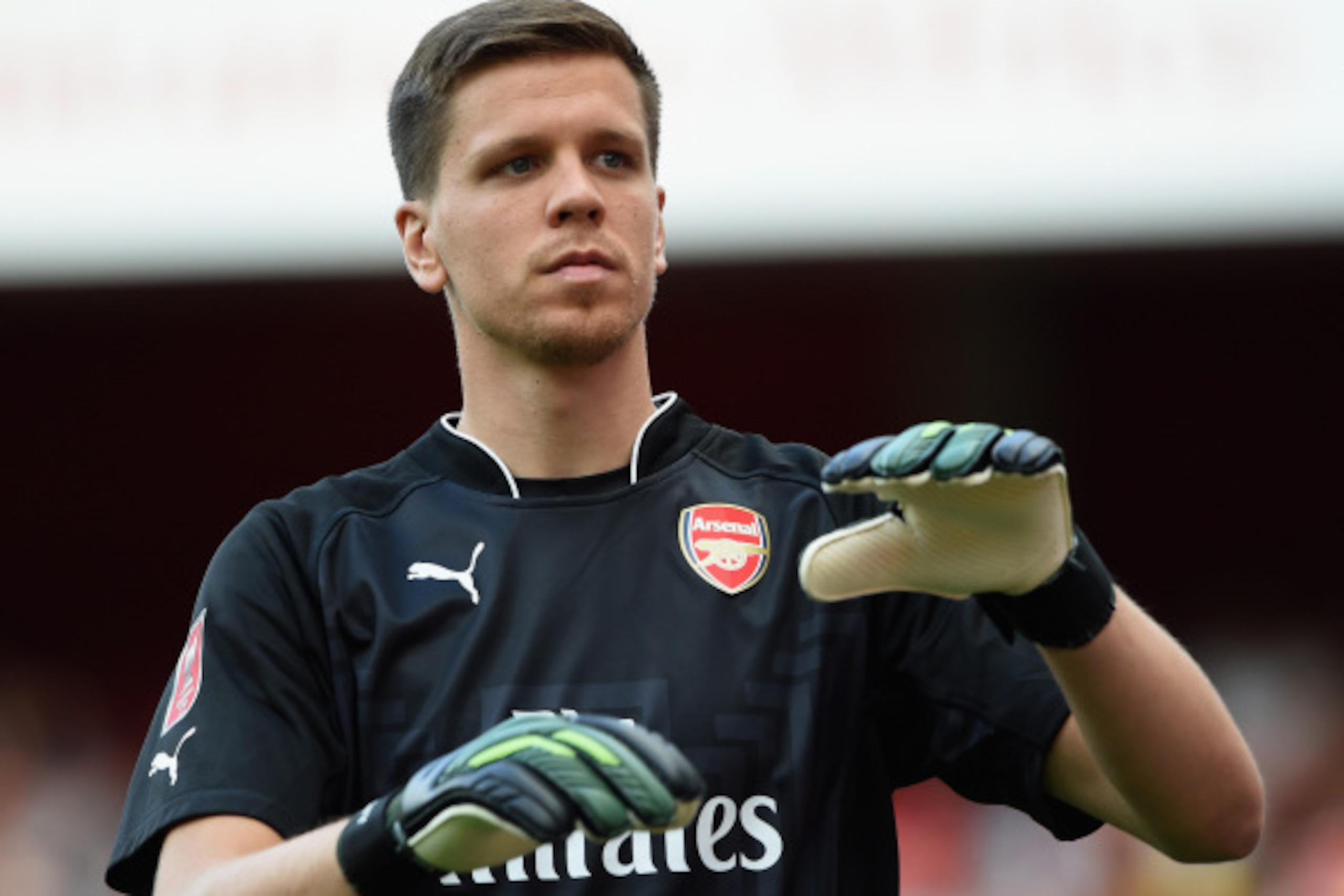 LONDON, ENGLAND - AUGUST 03: Wojciech Szczesny of Arsenal looks on during the Emirates Cup match between Arsenal and AS Monaco at the Emirates Stadium on August 3, 2014 in London, England.  (Photo by Michael Regan/Getty Images)
