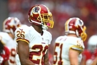Oct 12, 2014; Glendale, AZ, USA; Washington Redskins safety Bashaud Breeland (26) against the Arizona Cardinals at University of Phoenix Stadium. The Cardinals defeated the Redskins 30-20. Mandatory Credit: Mark J. Rebilas-USA TODAY Sports