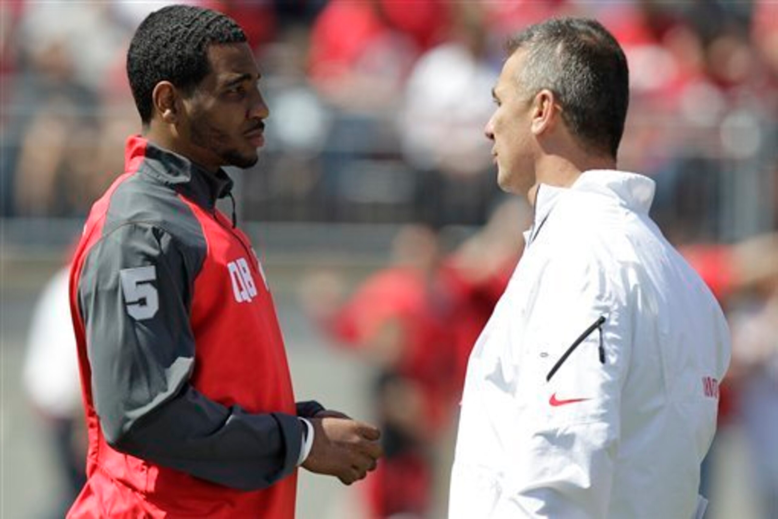 Miller and Meyer at Ohio State's spring game.