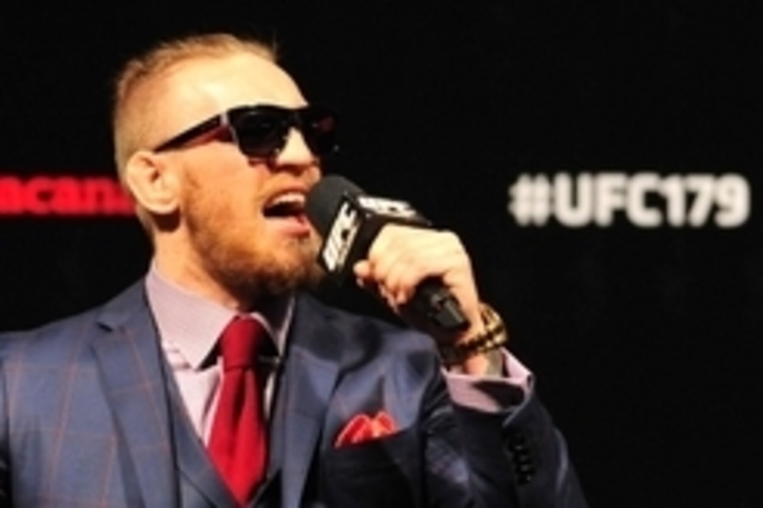 Oct 24, 2014; Rio de Janeiro, BRAZIL; Conor McGregor interacts with fans during a Q&A session before weigh-ins for UFC 179 at Ginasio do Maracanazinho. Mandatory Credit: Jason Silva-USA TODAY Sports