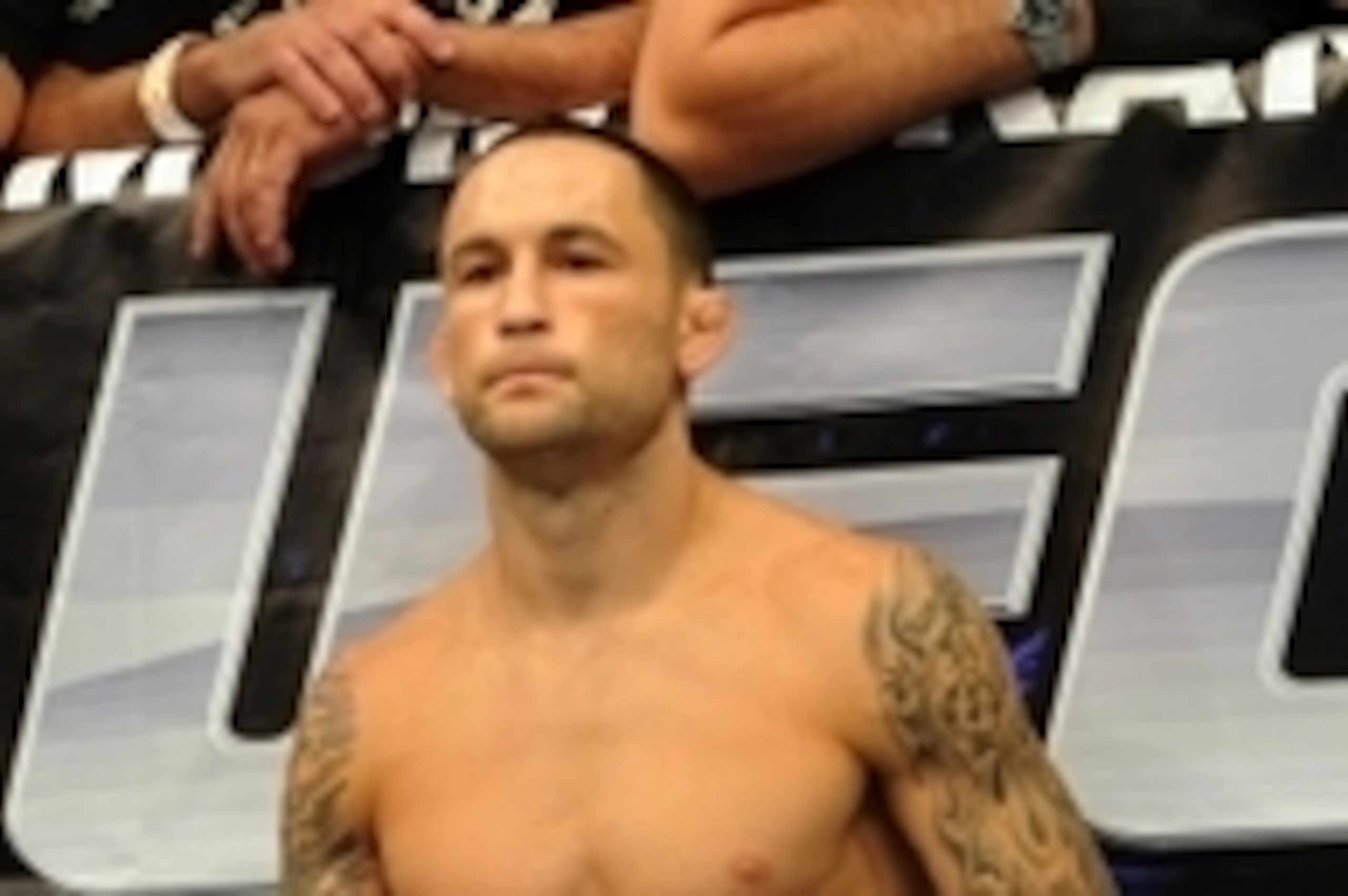 Jul 6, 2013; Las Vegas, NV, USA;  Frankie Edgar (red gloves) before the start of his Featherweight Bout  against Charles Oliveira (not pictured) at the MGM Grand Garden Arena. Edgar won. Mandatory Credit: Jayne Kamin-Oncea-USA TODAY Sports