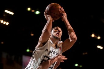 RENO, NV - JANUARY 10:  Cory Joseph #23 of the Austin Toros shoots a contested layup against the Iowa Energy during the 2013 NBA D-League Showcase on January 10, 2013 at the Reno Events Center in Reno, Nevada.  NOTE TO USER: User expressly acknowledges an