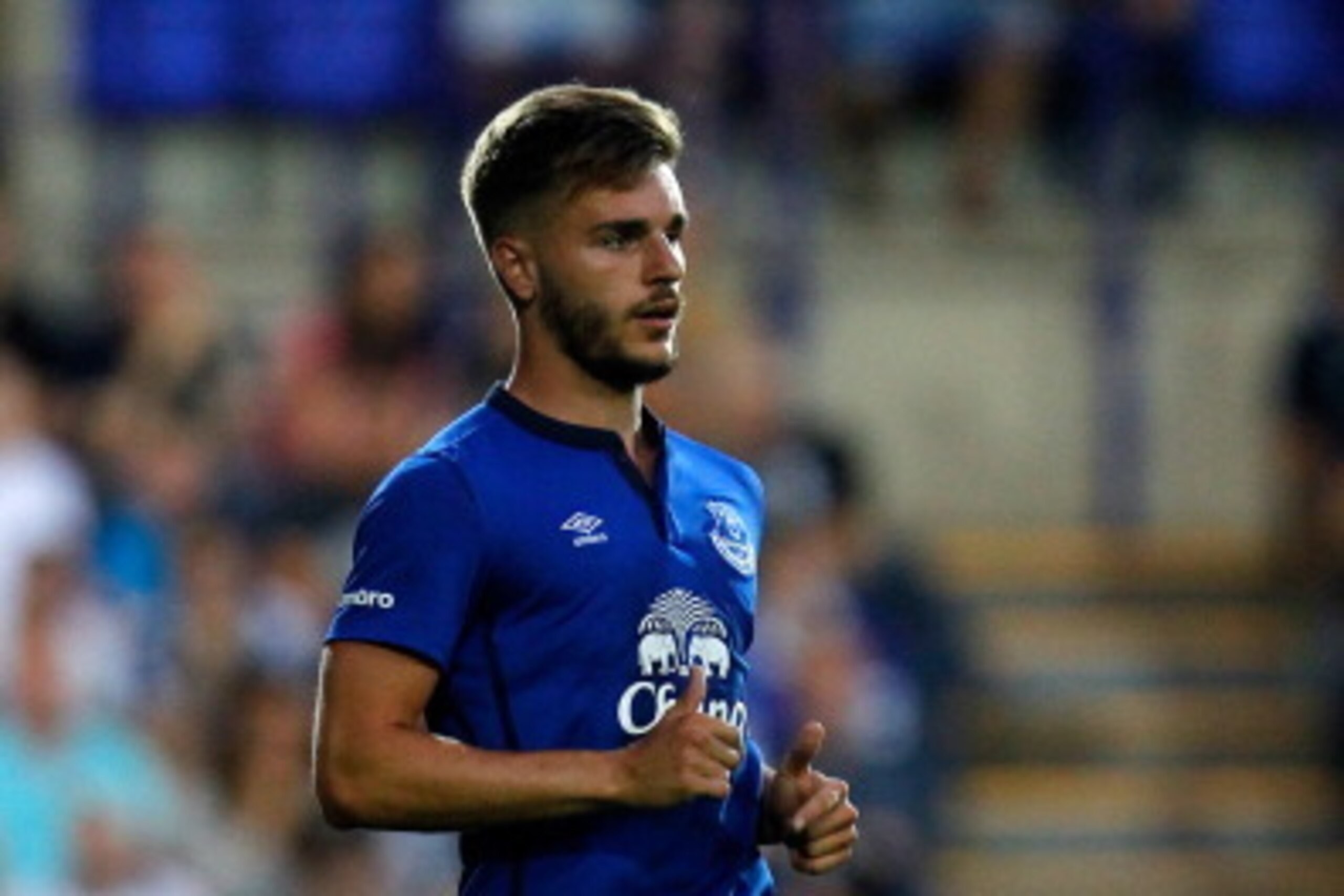 BIRKENHEAD, ENGLAND - JULY 22: Luke Garbutt of Everton in action during the Pre Season Friendly between Tranmere Rovers and Everton at Prenton Park on July 22, 2014 in Birkenhead, England. (Photo by Paul Thomas/Getty Images) BIRKENHEAD, ENGLAND - JULY 22: Luke Garbutt of Everton in action during the Pre Season Friendly between Tranmere Rovers and Everton at Prenton Park on July 22, 2014 in Birkenhead, England. (Photo by Paul Thomas/Getty Images)