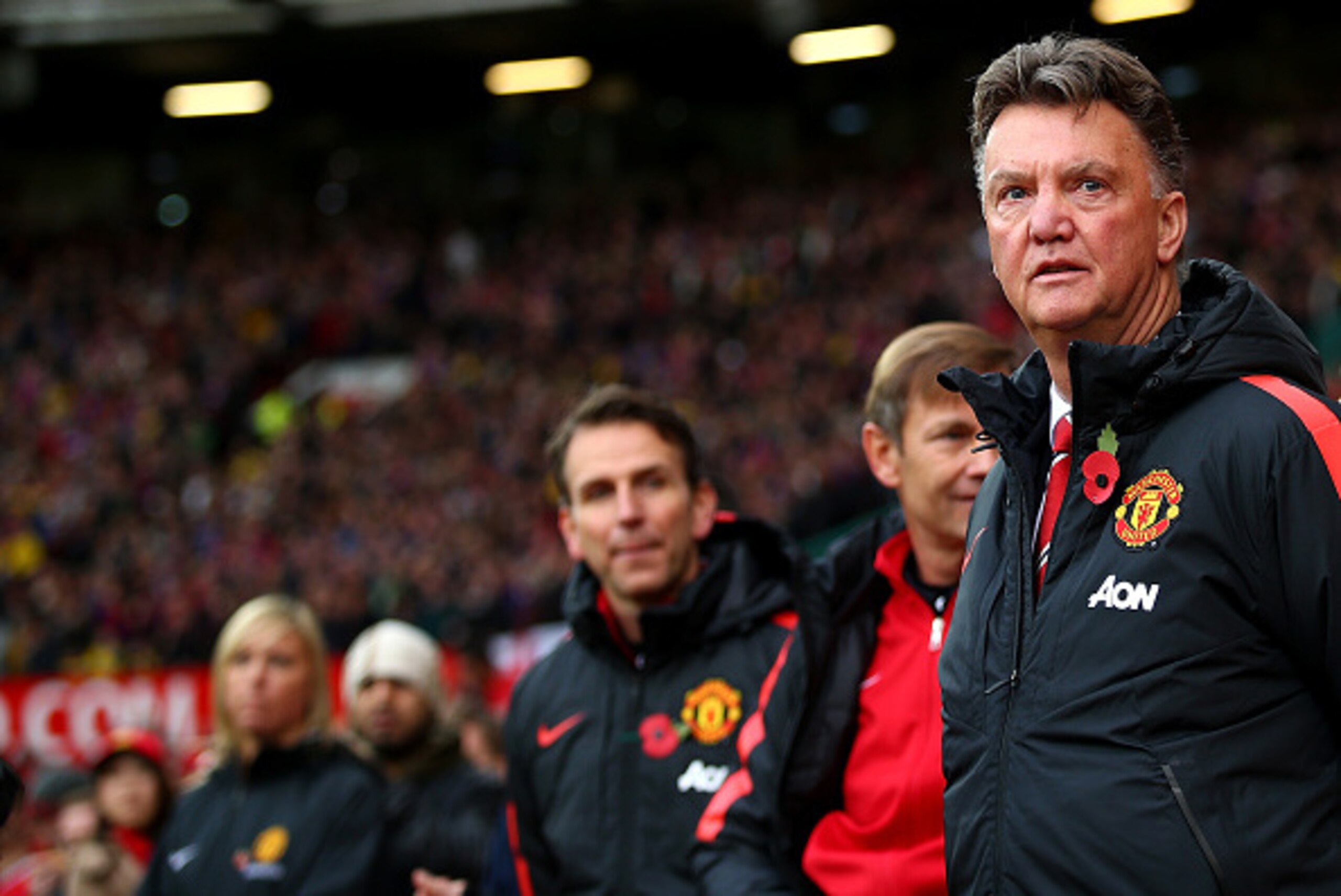 MANCHESTER, ENGLAND - NOVEMBER 08: Manchester United Manager Louis van Gaal looks on prior to the Barclays Premier League match between Manchester United and Crystal Palace at Old Trafford on November 8, 2014 in Manchester, England. (Photo by Clive Rose MANCHESTER, ENGLAND - NOVEMBER 08: Manchester United Manager Louis van Gaal looks on prior to the Barclays Premier League match between Manchester United and Crystal Palace at Old Trafford on November 8, 2014 in Manchester, England. (Photo by Clive Rose