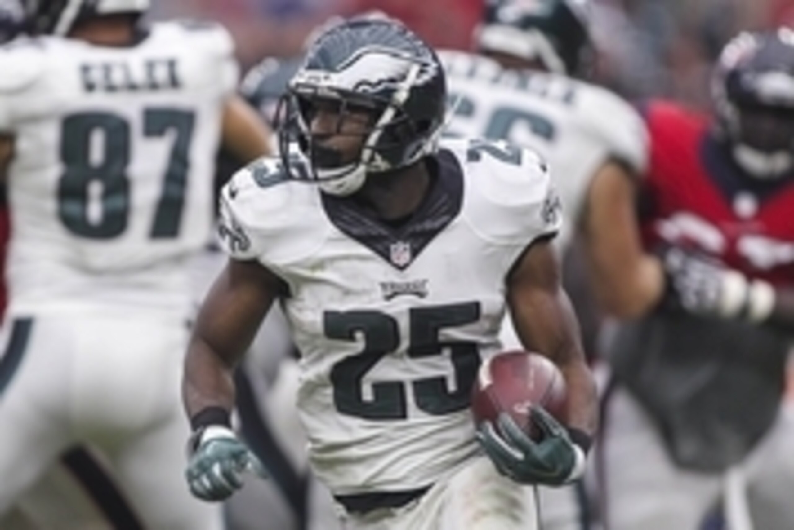 Nov 2, 2014; Houston, TX, USA; Philadelphia Eagles running back LeSean McCoy (25) rushes during the third quarter against the Houston Texans at NRG Stadium. The Eagles defeated the Texans 31-21. Mandatory Credit: Troy Taormina-USA TODAY Sports