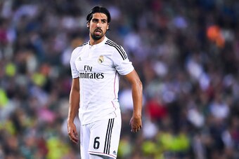 BARCELONA, SPAIN - OCTOBER 29:  Sami Khedira of Real Madrid CF looks on during the Copa Del Rey Round of 32 first leg match at Power8 Stadium on October 29, 2014 in Barcelona, Spain.  (Photo by David Ramos/Getty Images)