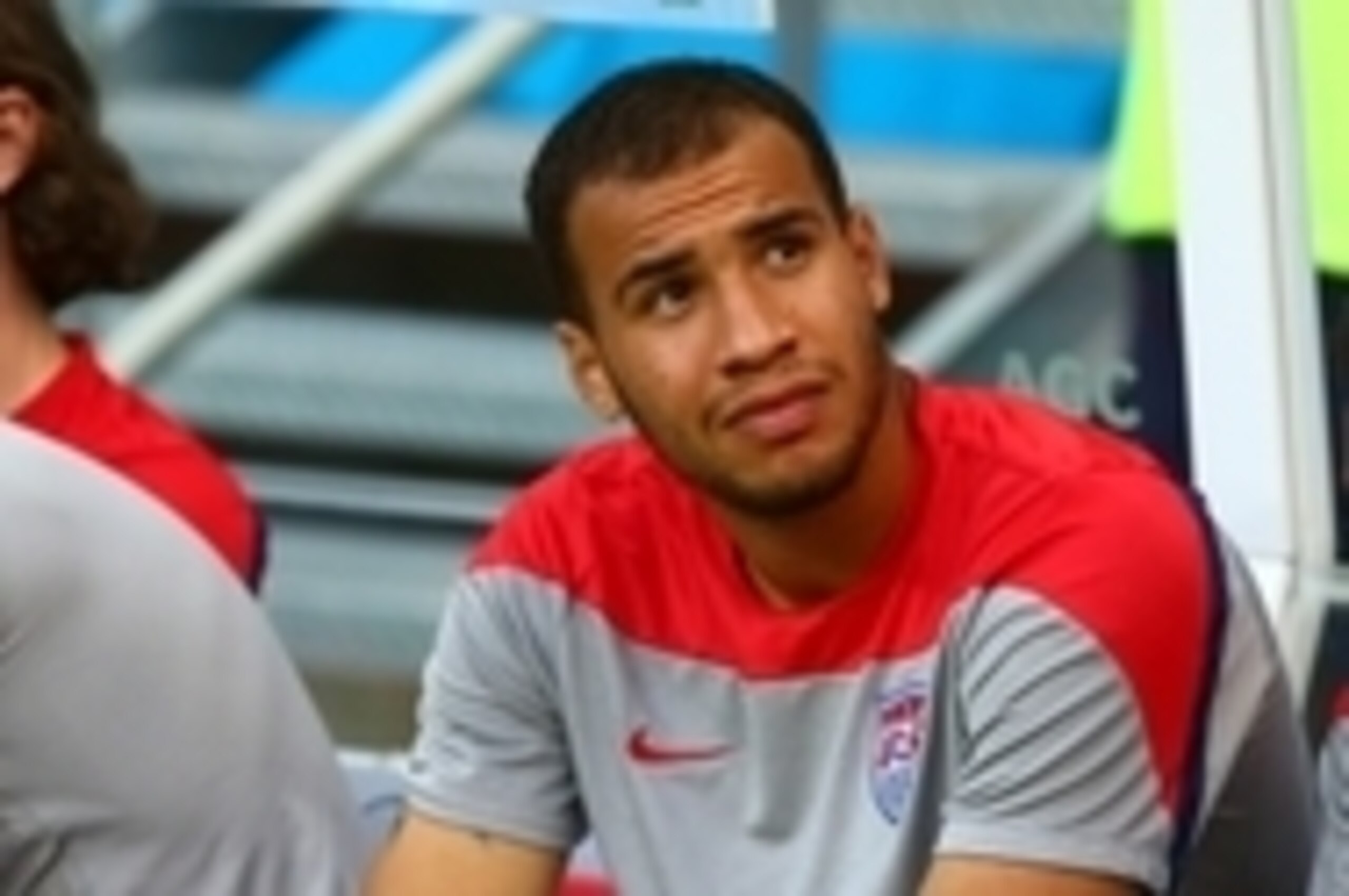 Jul 1, 2014; Salvador, BRAZIL; United States defender John Brooks (6) on the bench prior to the game against Belgium during the round of sixteen match in the 2014 World Cup at Arena Fonte Nova. Belgium defeated USA 2-1 in overtime. Mandatory Credit: Mark Jul 1, 2014; Salvador, BRAZIL; United States defender John Brooks (6) on the bench prior to the game against Belgium during the round of sixteen match in the 2014 World Cup at Arena Fonte Nova. Belgium defeated USA 2-1 in overtime. Mandatory Credit: Mark
