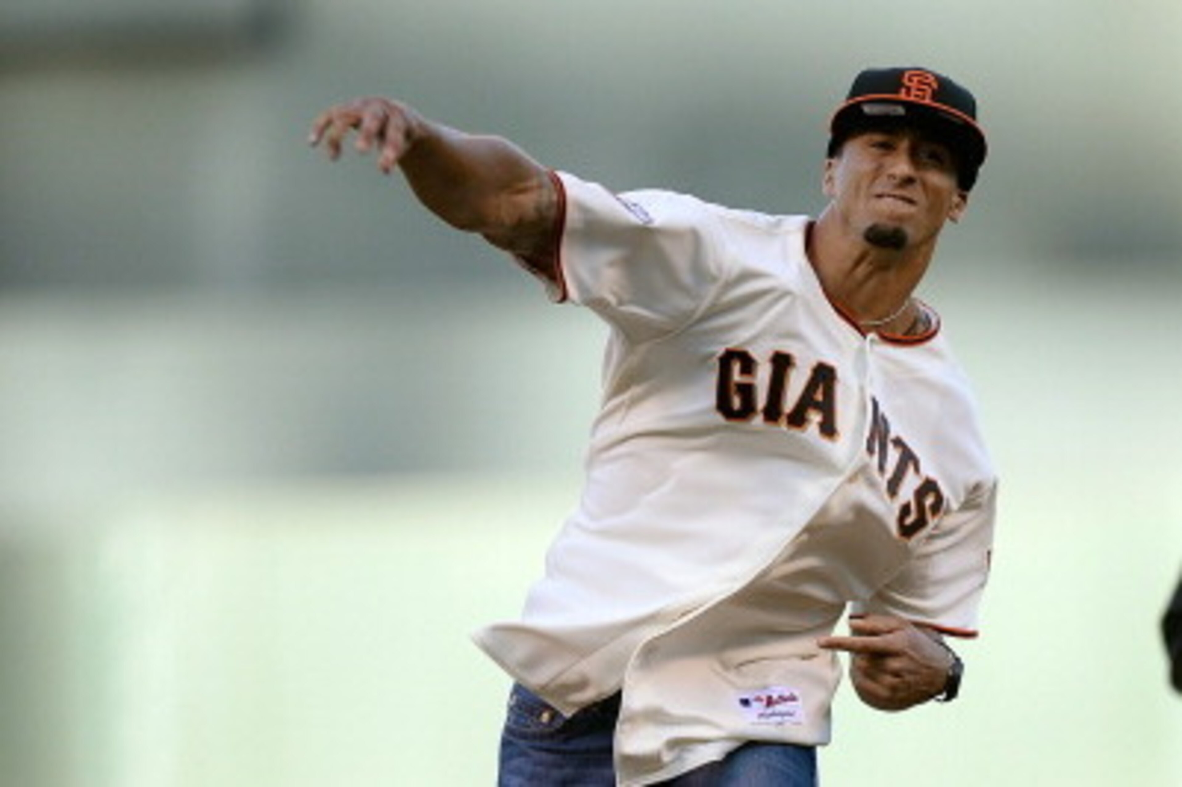 SAN FRANCISCO, CA - JUNE 21: Quarterback Colin Kaepernick of the San Francisco 49ers throws out the ceremonial first pitch before a Major League Baseball game between the Miami Marlins and San Francisco Giants at AT&T Park on June 21, 2013 in San Francis SAN FRANCISCO, CA - JUNE 21: Quarterback Colin Kaepernick of the San Francisco 49ers throws out the ceremonial first pitch before a Major League Baseball game between the Miami Marlins and San Francisco Giants at AT&T Park on June 21, 2013 in San Francis