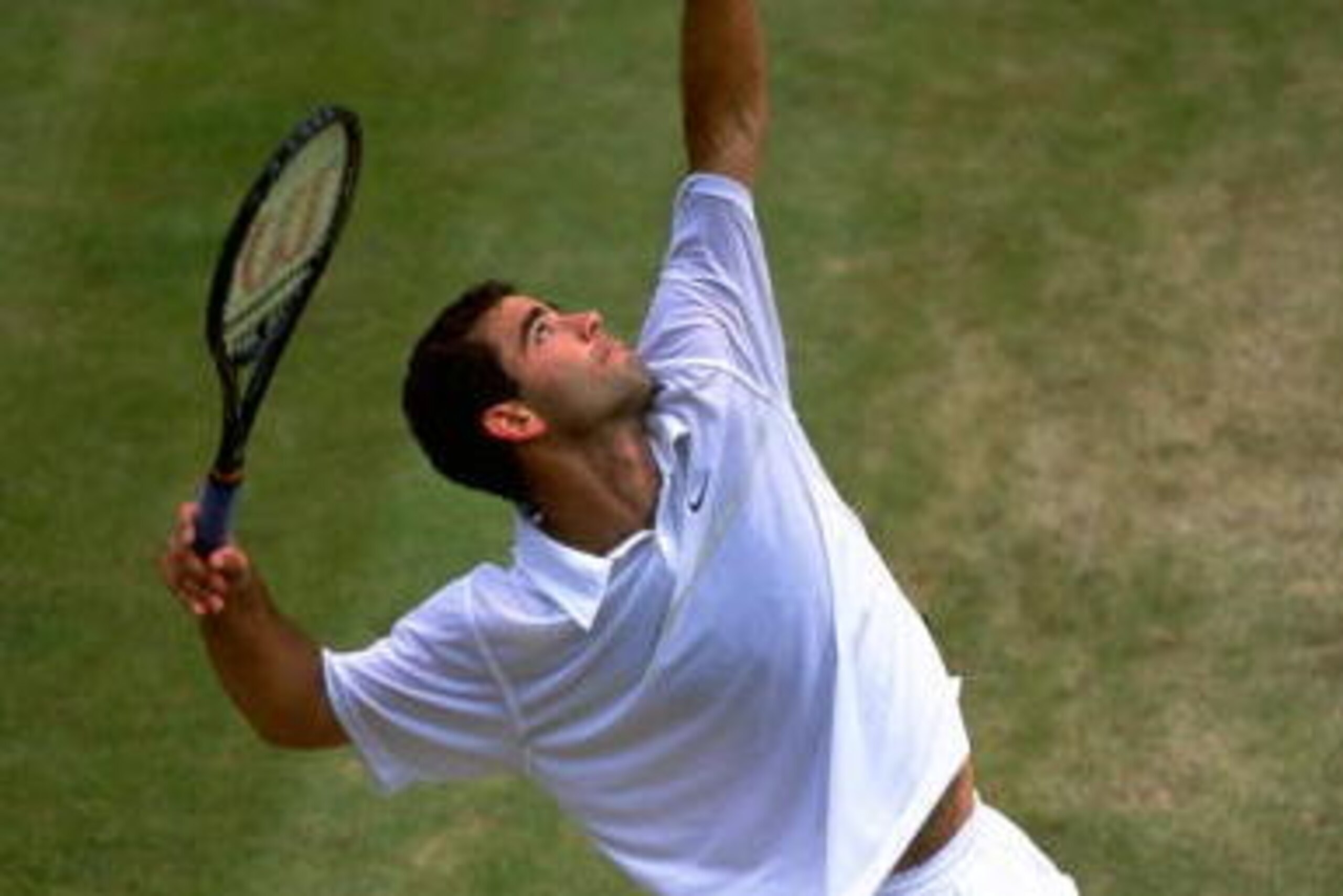 30 Jun 1998:  Pete Sampras of the USA serves during the 1998 Wimbledon Championships played at Wimbledon, London, England. \ Mandatory Credit: Mike Hewitt /Allsport
