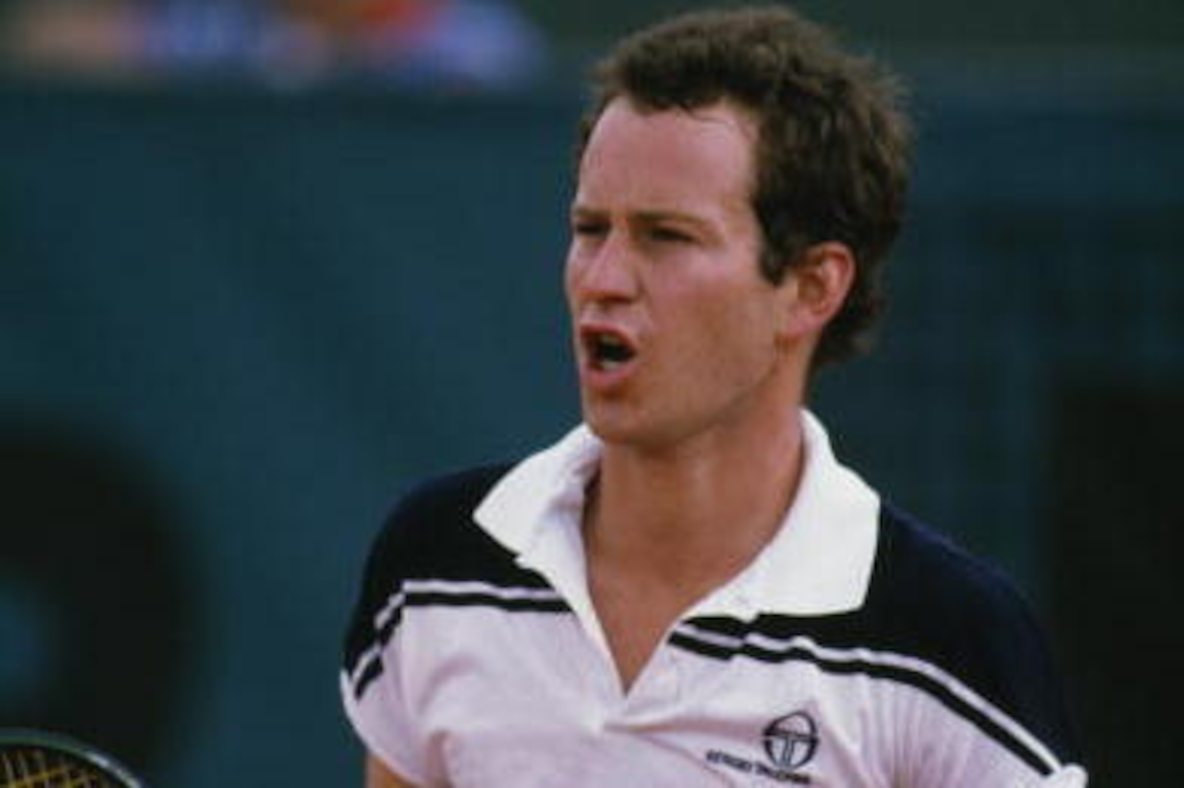 American tennis player John McEnroe during the men's singles final of the Tournoi de Roland-Garros (French Open) against Ivan Lendl, at the Stade Roland Garros, Paris, June 1984. Lendl won the match 3-6, 2-6, 6-4, 7-5, 7-5.
(Photo by Steve Powell/Getty Im American tennis player John McEnroe during the men's singles final of the Tournoi de Roland-Garros (French Open) against Ivan Lendl, at the Stade Roland Garros, Paris, June 1984. Lendl won the match 3-6, 2-6, 6-4, 7-5, 7-5.
(Photo by Steve Powell/Getty Im