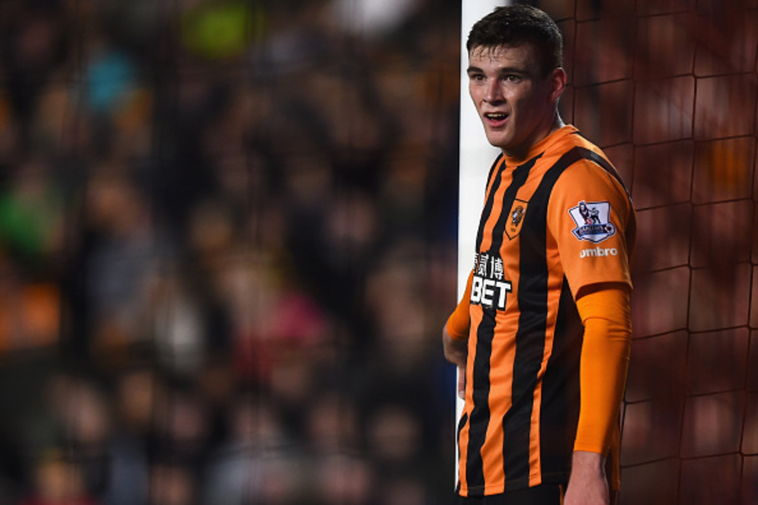 HULL, ENGLAND - NOVEMBER 23: Andy Robertson of Hull City looks on during the Barclays Premier League match between Hull City and Tottenham Hotspur at KC Stadium on November 23, 2014 in Hull, England. (Photo by Laurence Griffiths/Getty Images) HULL, ENGLAND - NOVEMBER 23: Andy Robertson of Hull City looks on during the Barclays Premier League match between Hull City and Tottenham Hotspur at KC Stadium on November 23, 2014 in Hull, England. (Photo by Laurence Griffiths/Getty Images)