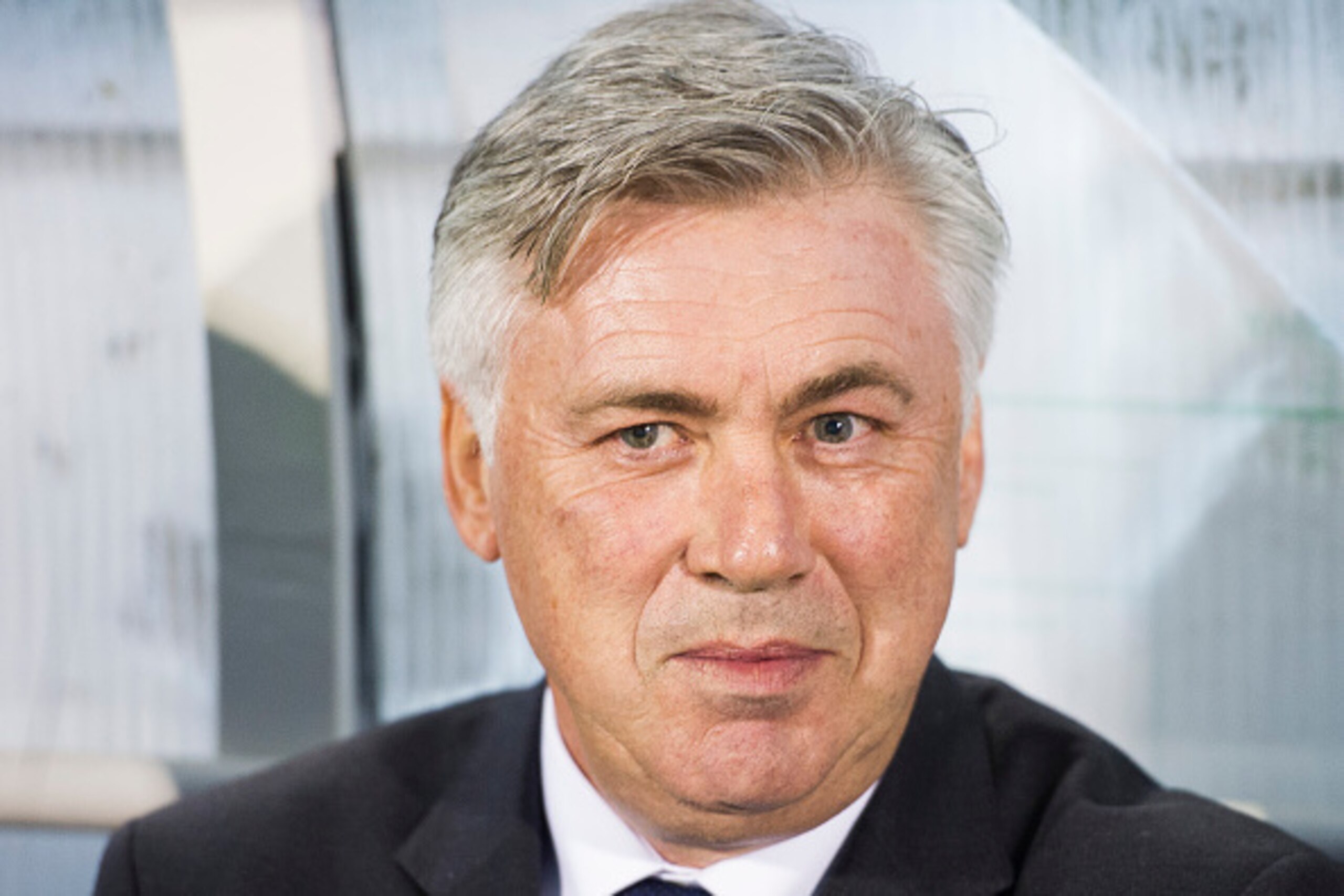EIBAR, SPAIN - NOVEMBER 22: Head coach Carlo Ancelotti of Real Madrid looks on prior to the start the la Liga match between SD Eibar and Real Madrid at Ipurua Municipal Stadium on November 22, 2014 in Eibar, Spain. (Photo by Juan Manuel Serrano Arce/Getty