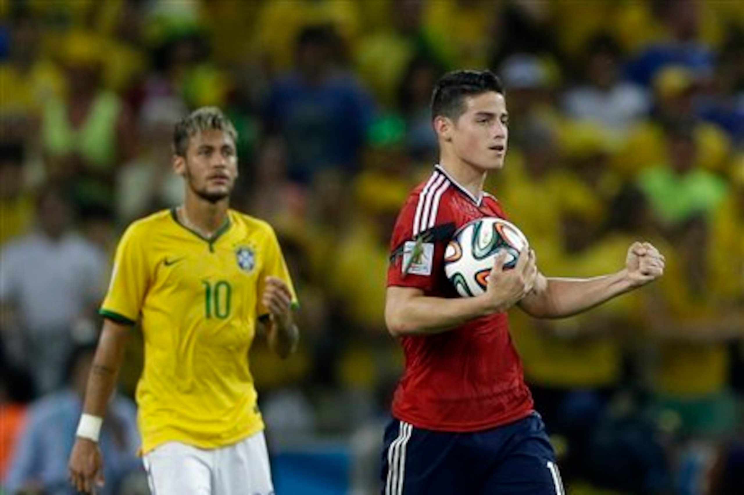 Neymar and James are two of the brightest starts in world football.