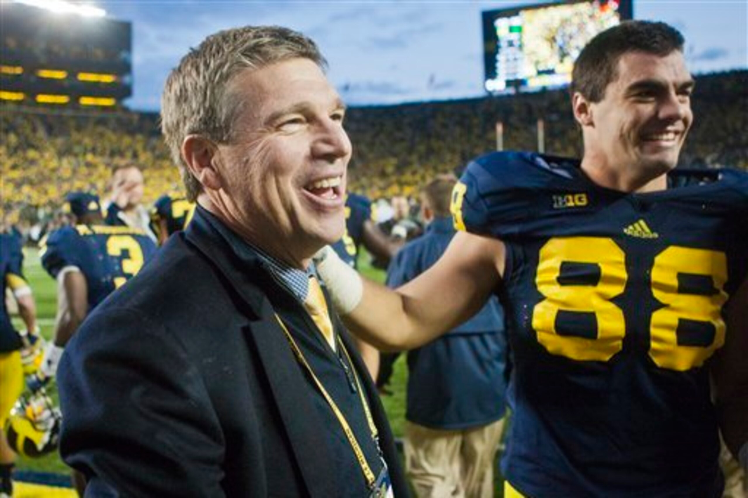 Dave Brandon was replaced by interim AD Jim Hackett.