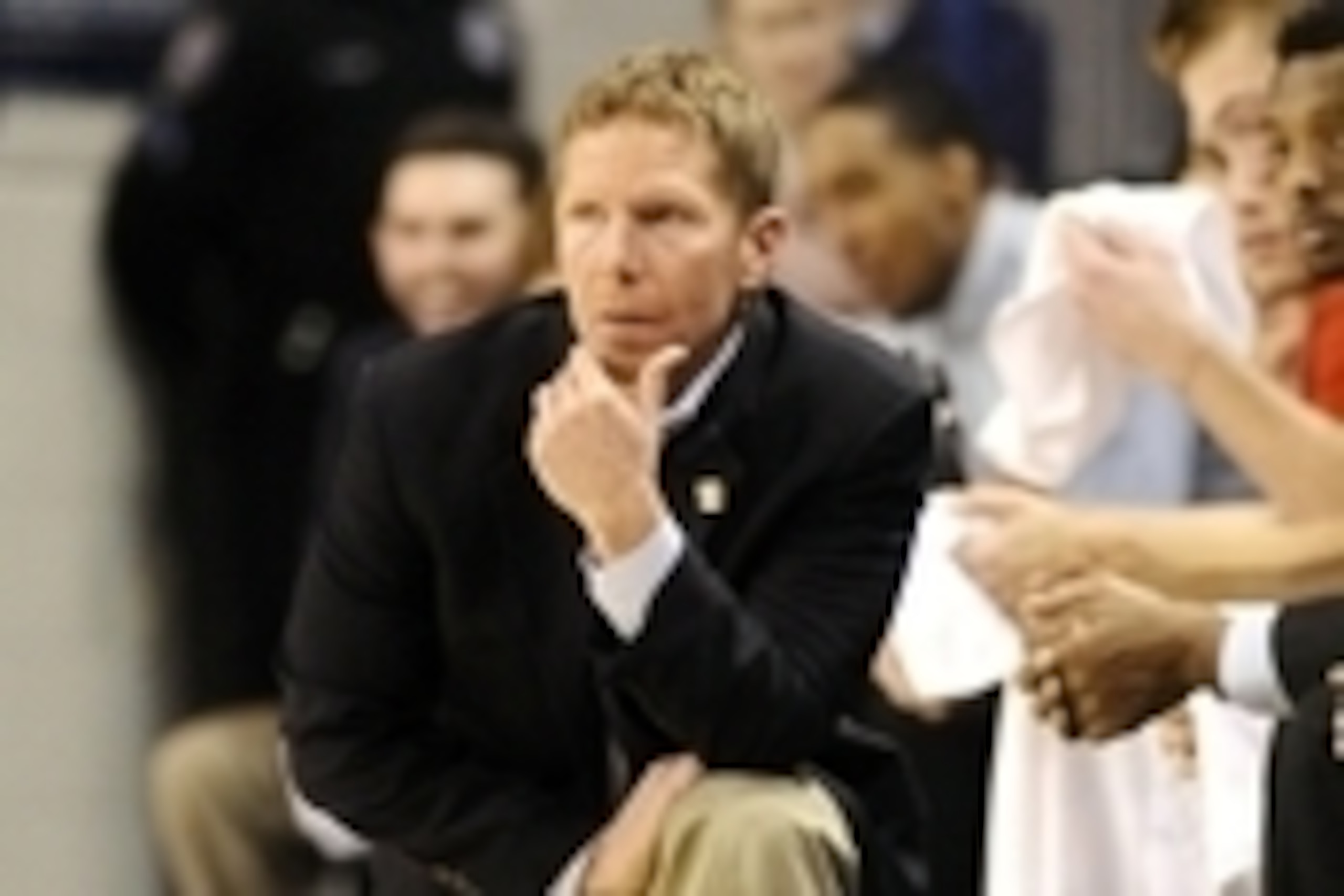 Nov 22, 2014; Spokane, WA, USA; Gonzaga Bulldogs head coach Mark Few looks on during a game against the Saint Thomas Aquinas Spartans during the first half at McCarthey Athletic Center. Mandatory Credit: James Snook-USA TODAY Sports