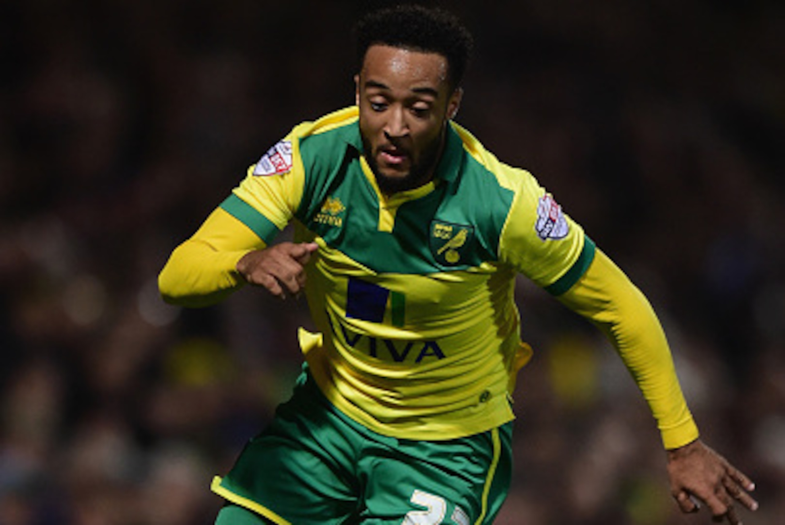 NORWICH, ENGLAND - OCTOBER 21: Nathan Redmond of Norwich City in action during the Sky Bet Championship match between Norwich City and Leeds United at Carrow Road on October 21, 2014 in Norwich, England. (Photo by Jamie McDonald/Getty Images) NORWICH, ENGLAND - OCTOBER 21: Nathan Redmond of Norwich City in action during the Sky Bet Championship match between Norwich City and Leeds United at Carrow Road on October 21, 2014 in Norwich, England. (Photo by Jamie McDonald/Getty Images)
